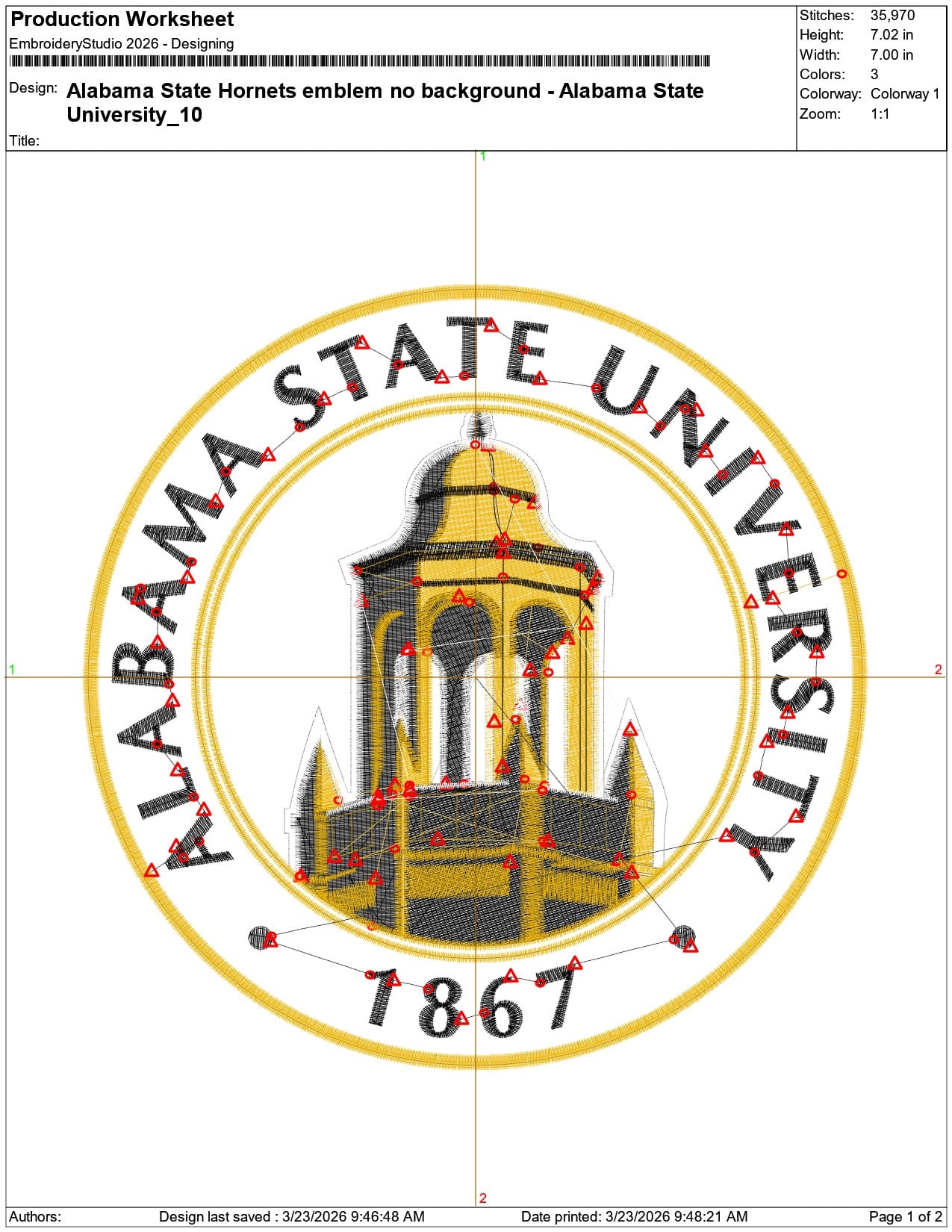 Alabama State Hornets emblem no background  University    - Elegant embroidery design file-instant download — view 3