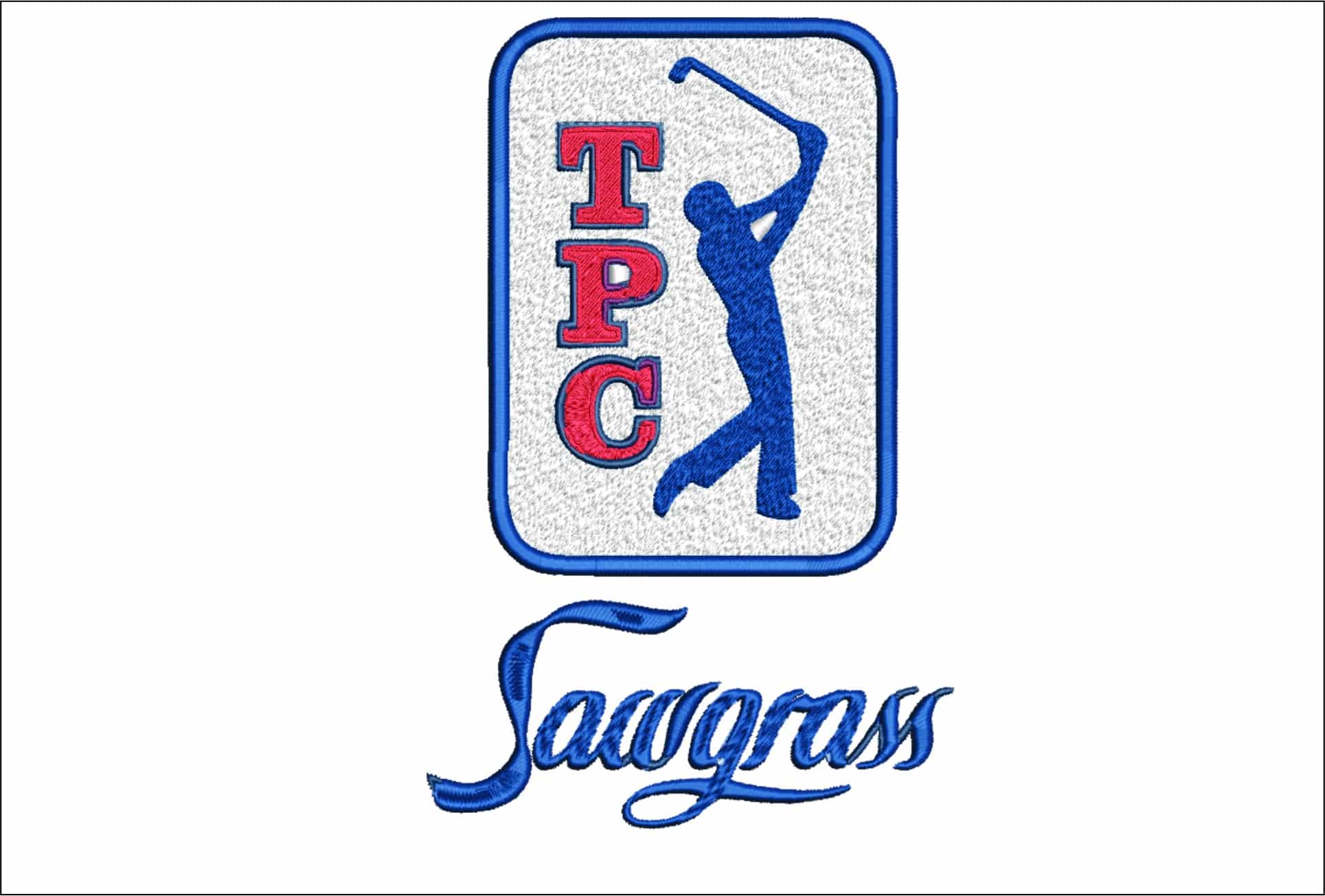 TPC Sawgrass embroidery design - Golf course Logo design machine pattern Sports embroidery file instant download in a frame