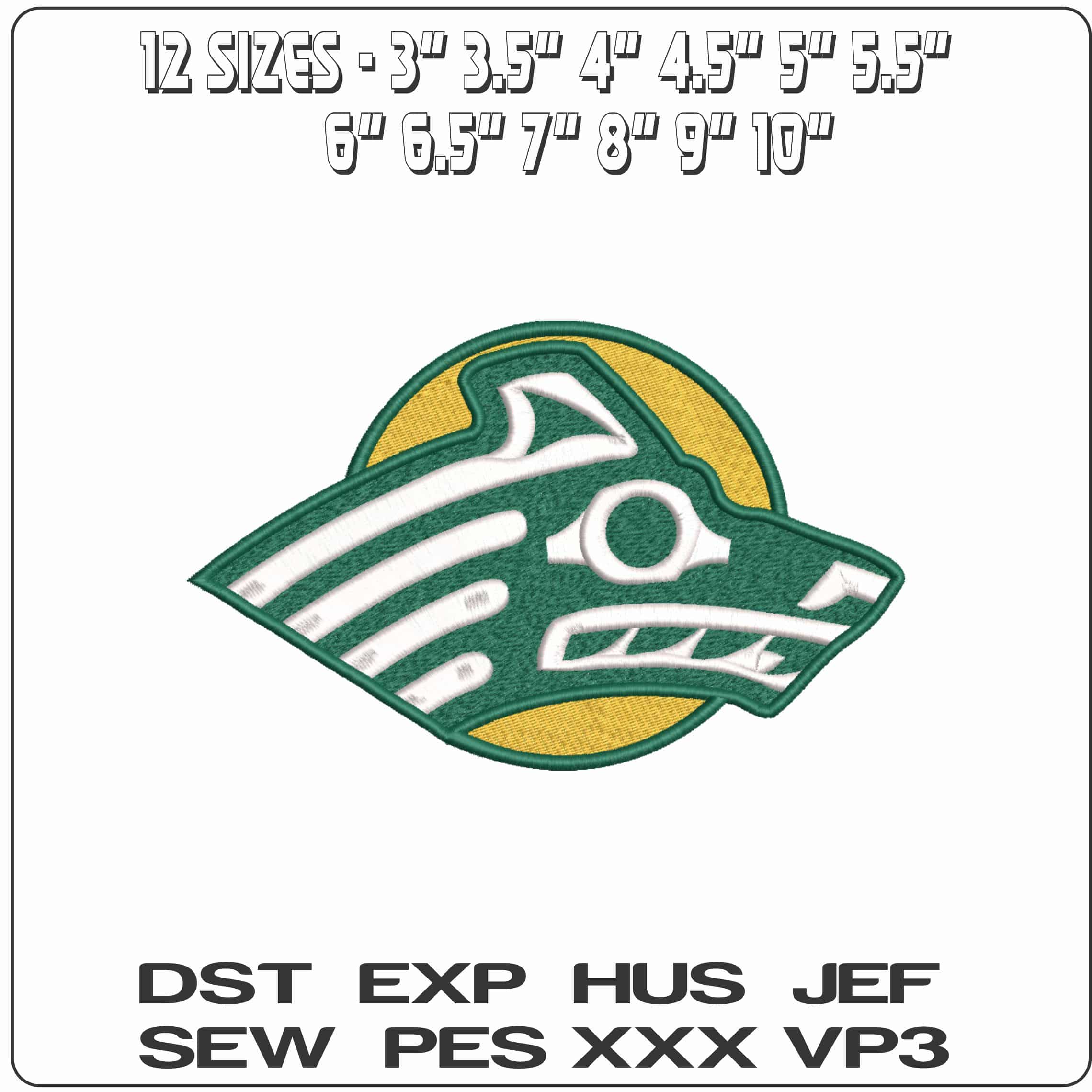 Alaska Anchorage Seawolves 1973 on University  College    - Elegant embroidery design file-instant download — view 2