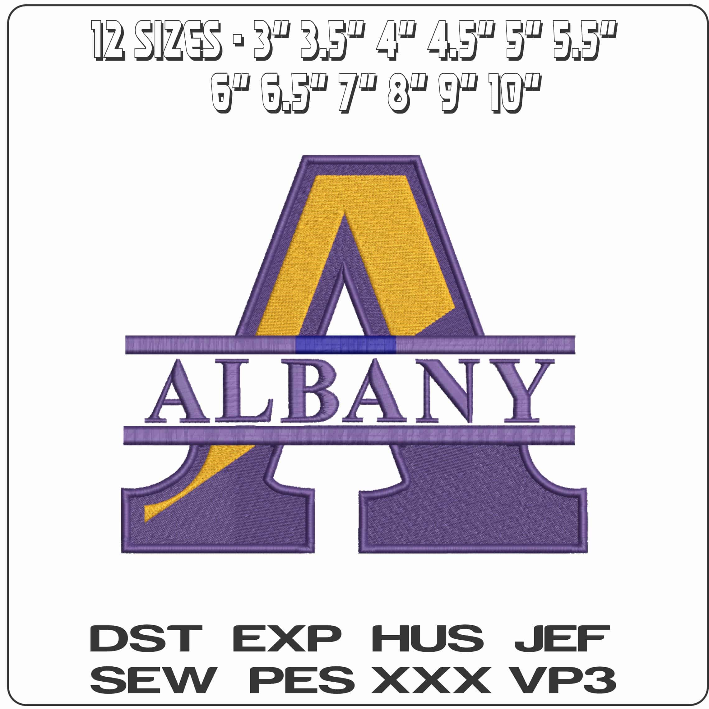 Albany Great Danes 1993 2002 University at Albany College    - Elegant embroidery design file-instant download — view 2