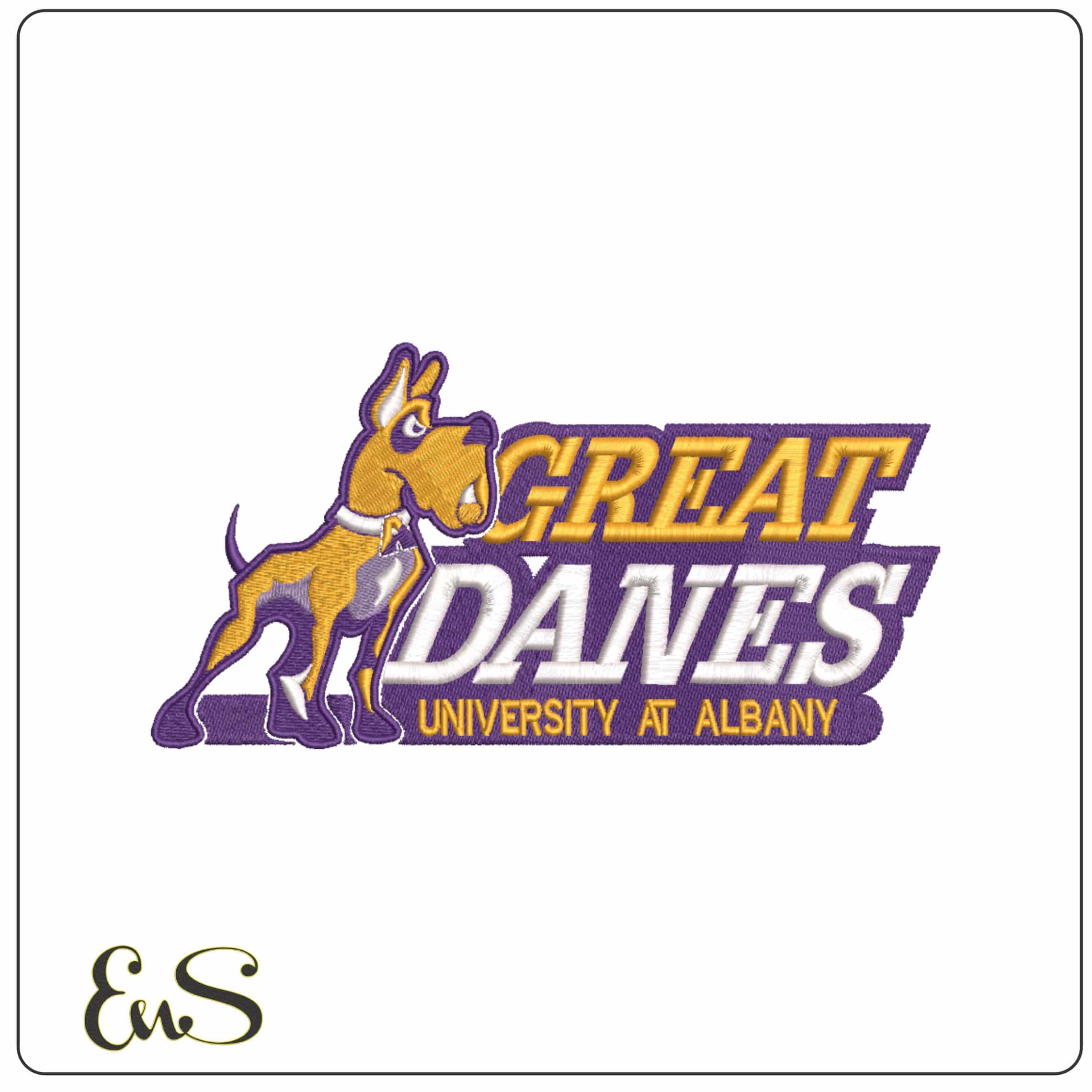 Albany Great Danes 2002 to 2013 University of Albany    - Elegant embroidery design file-instant download