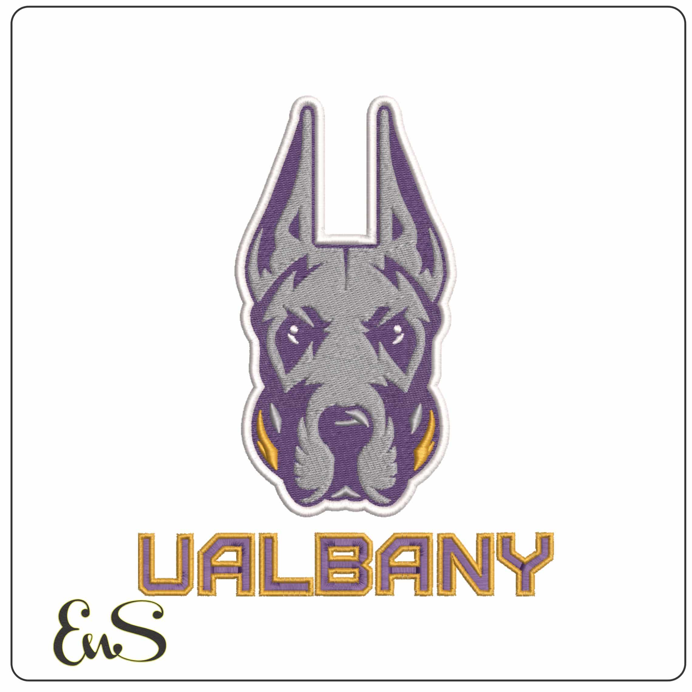Albany Great Danes 2020 2023 University at Albany College    - Elegant embroidery design file-instant download