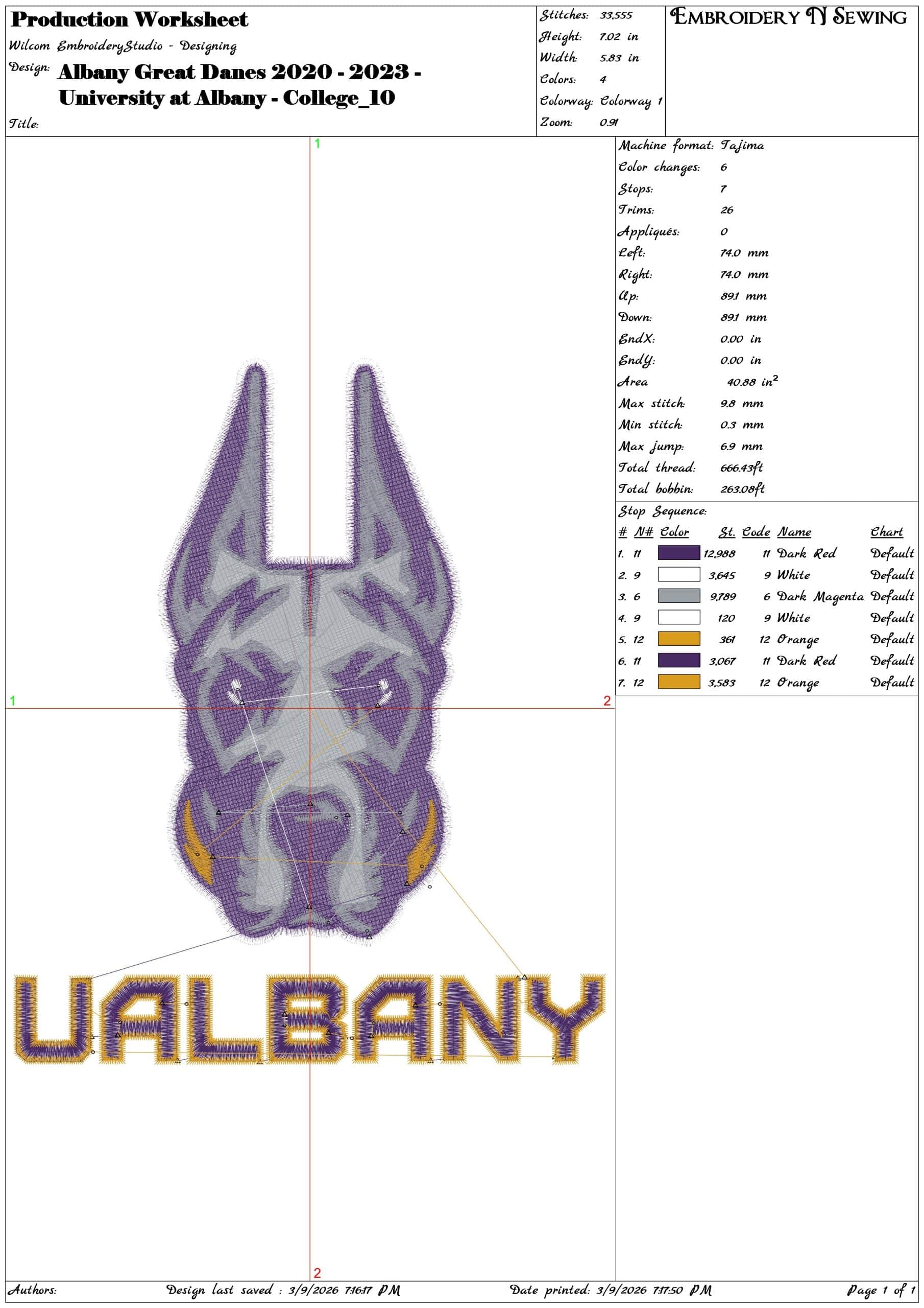 Albany Great Danes 2020 2023 University at Albany College    - Elegant embroidery design file-instant download — view 3