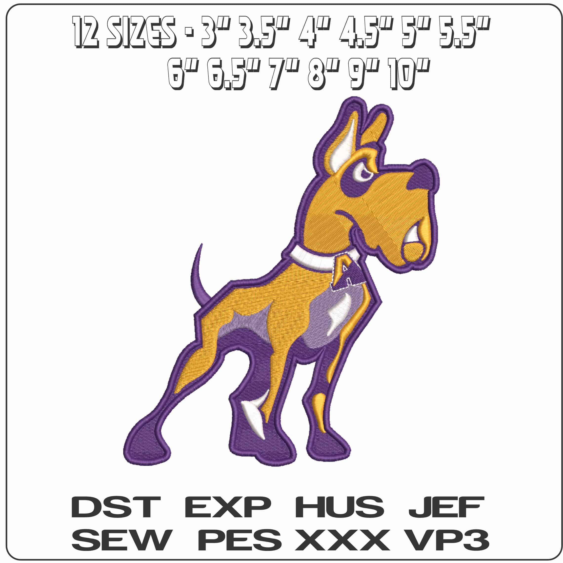Albany Great Danes dog 2002 to 2013 University     - Elegant embroidery design file-instant download — view 2
