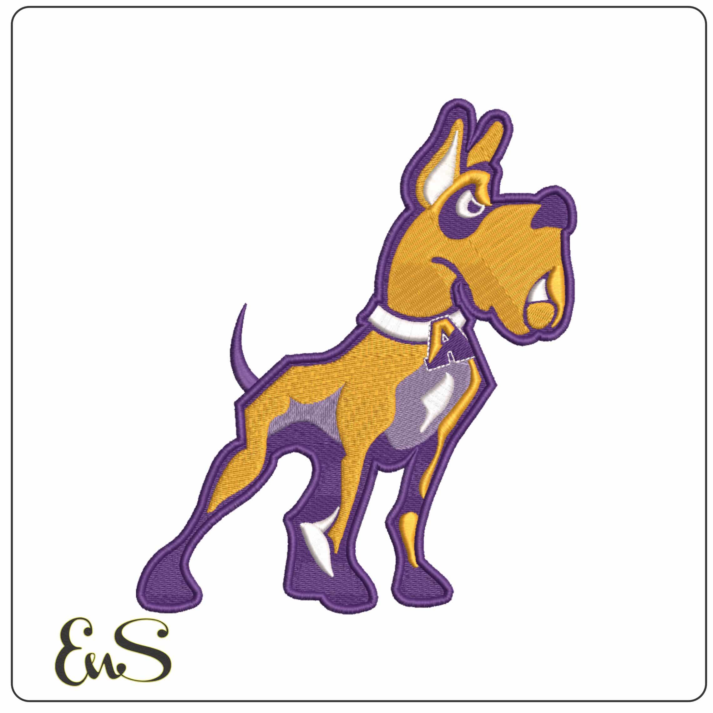 Albany Great Danes dog 2002 to 2013 University     - Elegant embroidery design file-instant download