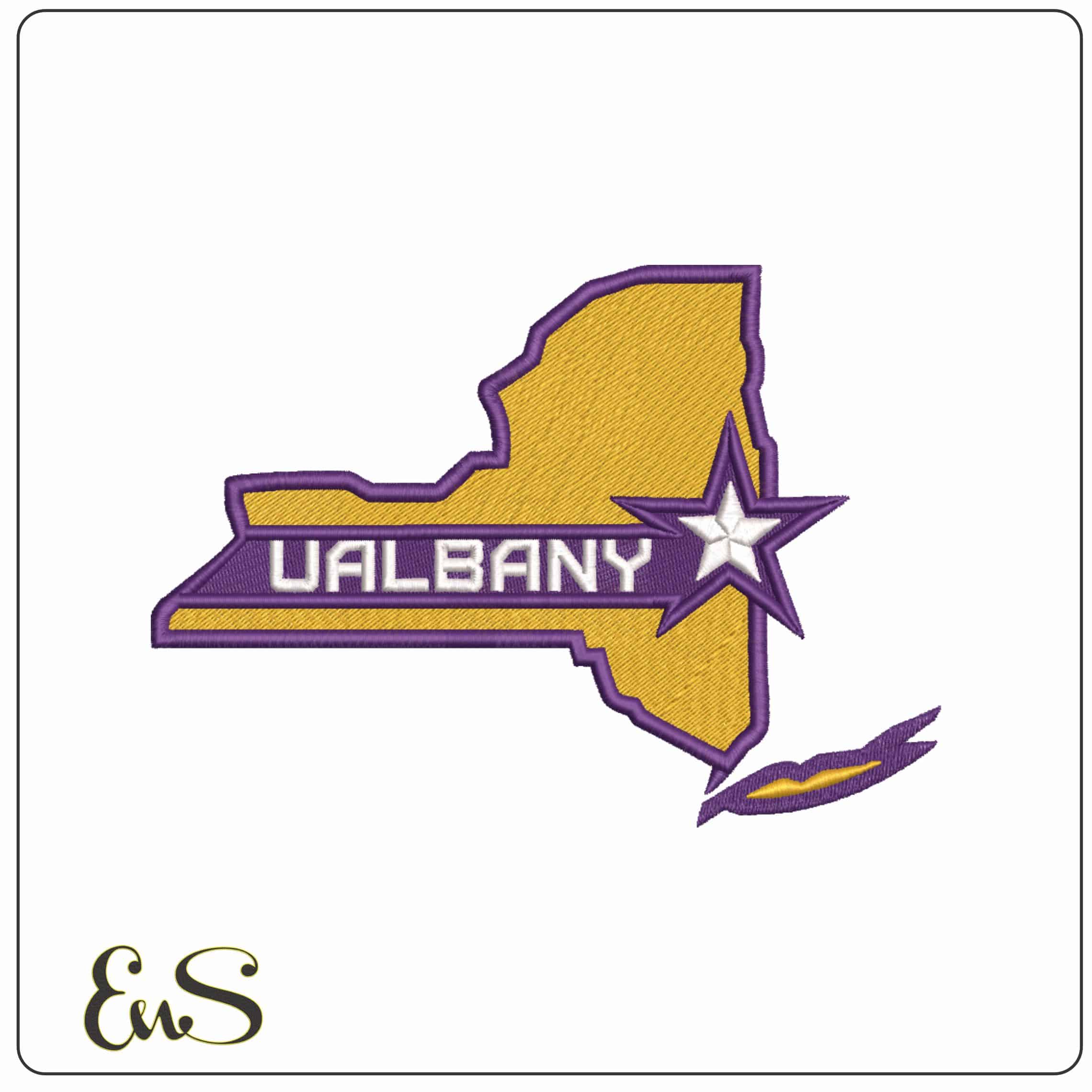Albany Great Danes Map University at Albany College     - Elegant embroidery design file-instant download