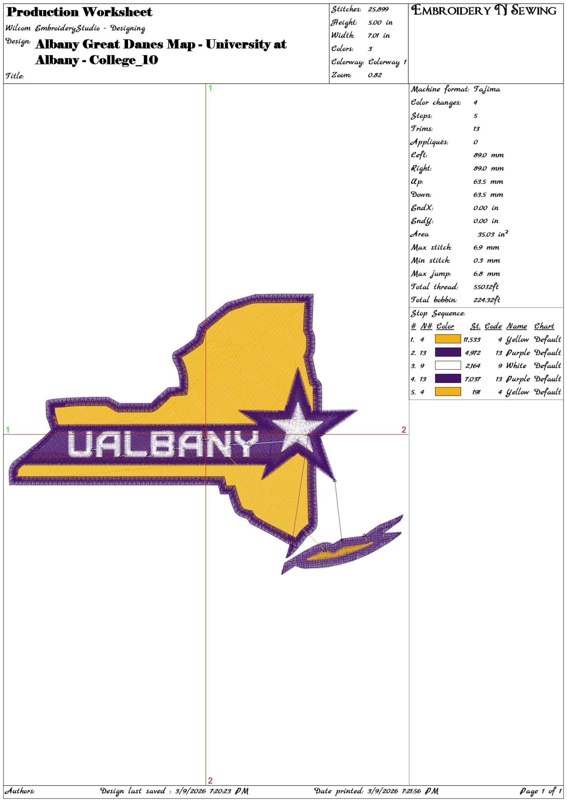 Albany Great Danes Map University at Albany College     - Elegant embroidery design file-instant download — view 3