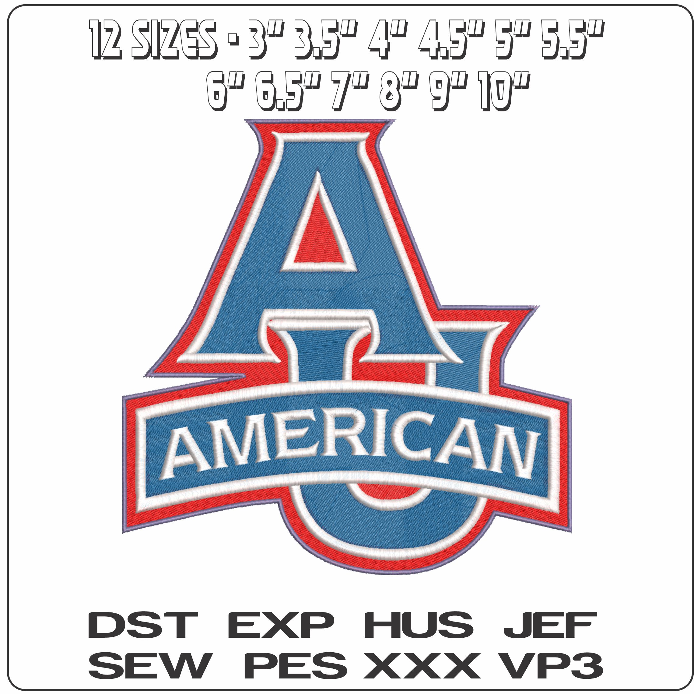 American Eagles 2006 on American University College     - Elegant embroidery design file-instant download — view 2