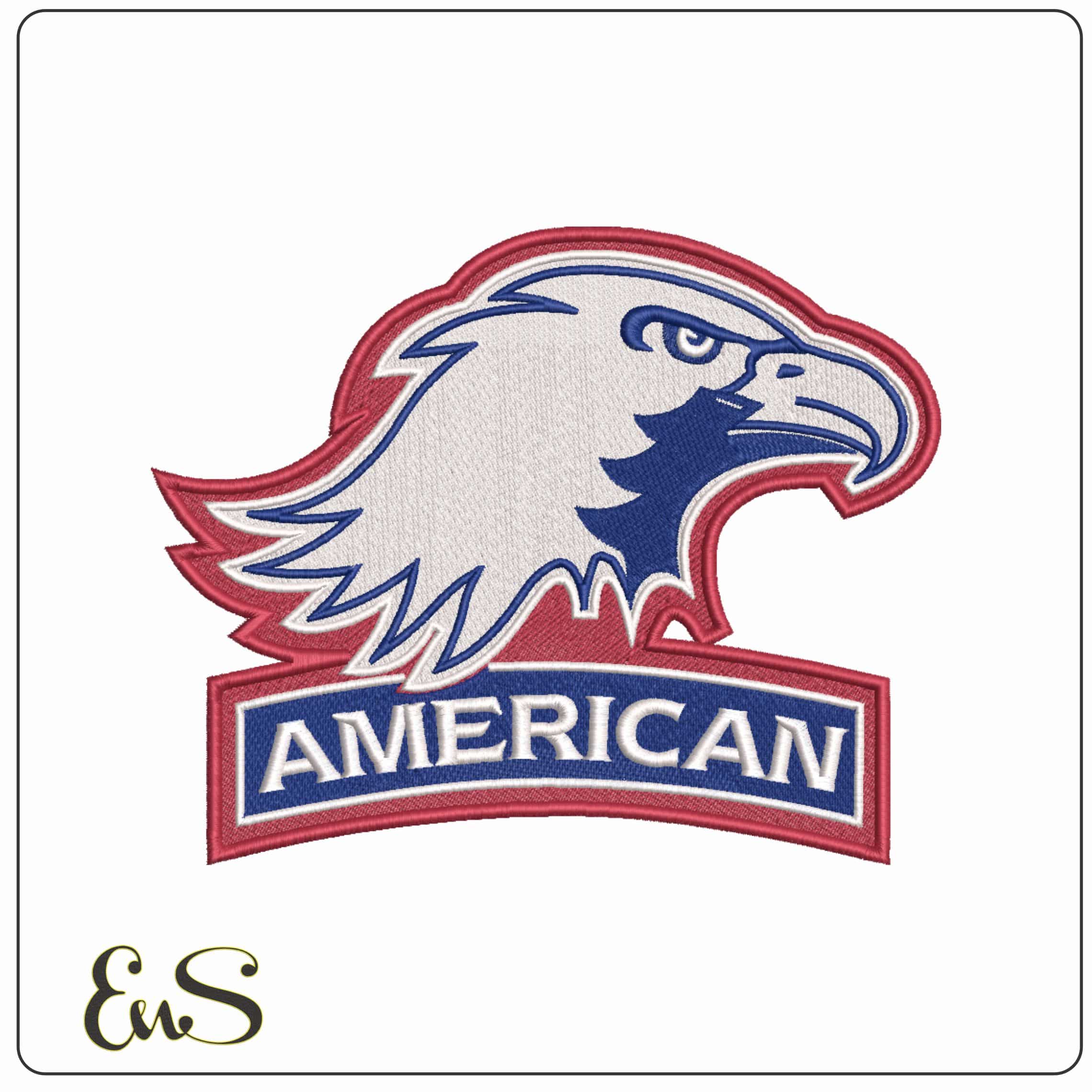 American Eagles Alternative American University College     - Elegant embroidery design file-instant download