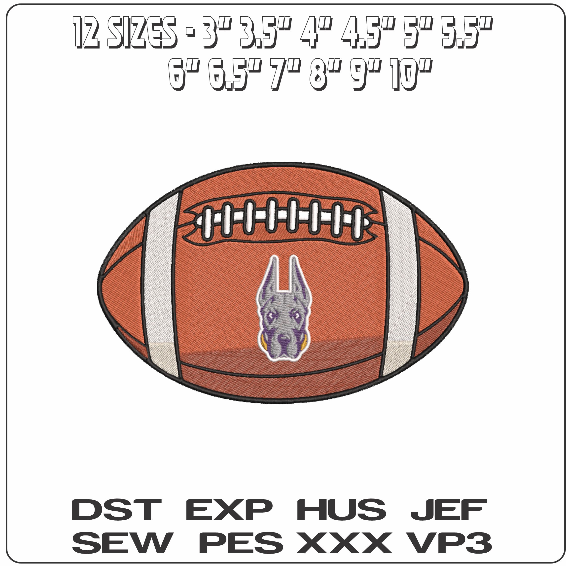 American Football Albany Great Danes 2023  University   - Elegant embroidery design file-instant download — view 2