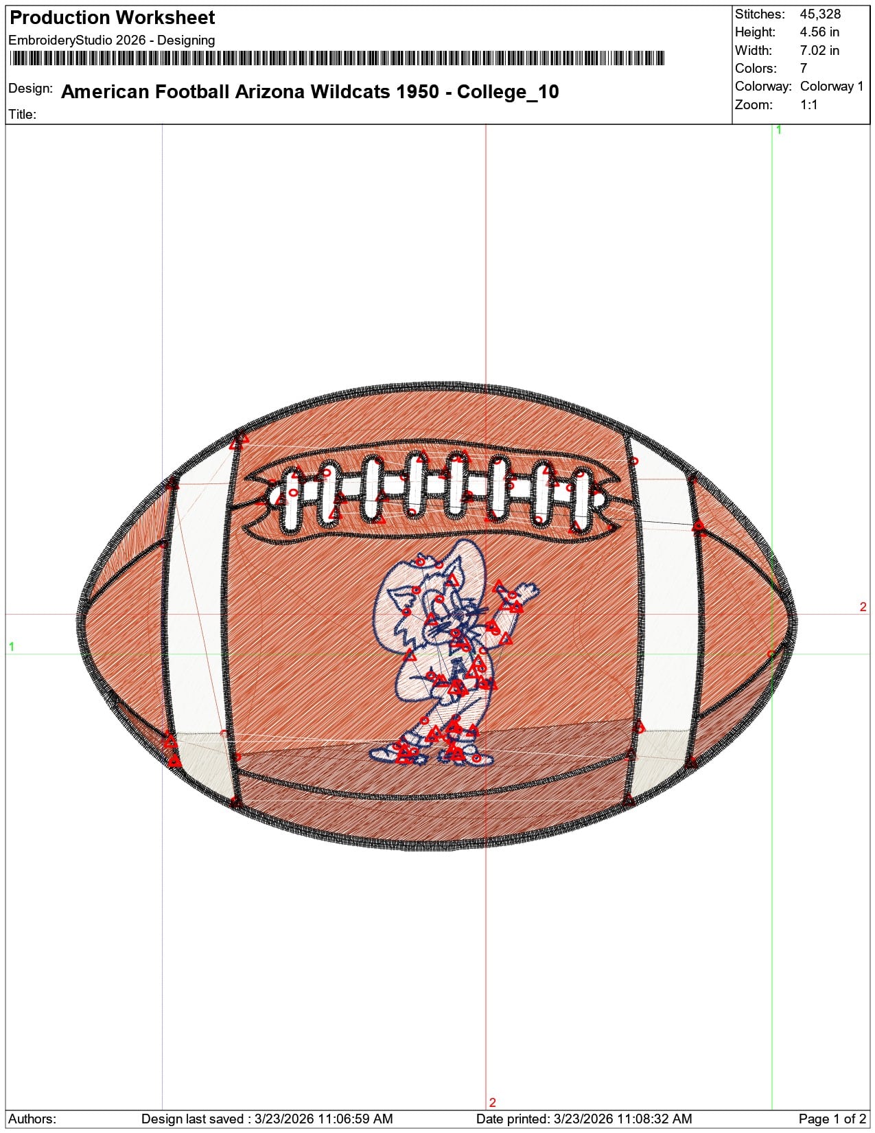 American Football Arizona Wildcats 1950 College   - Elegant embroidery design file-instant download — view 3