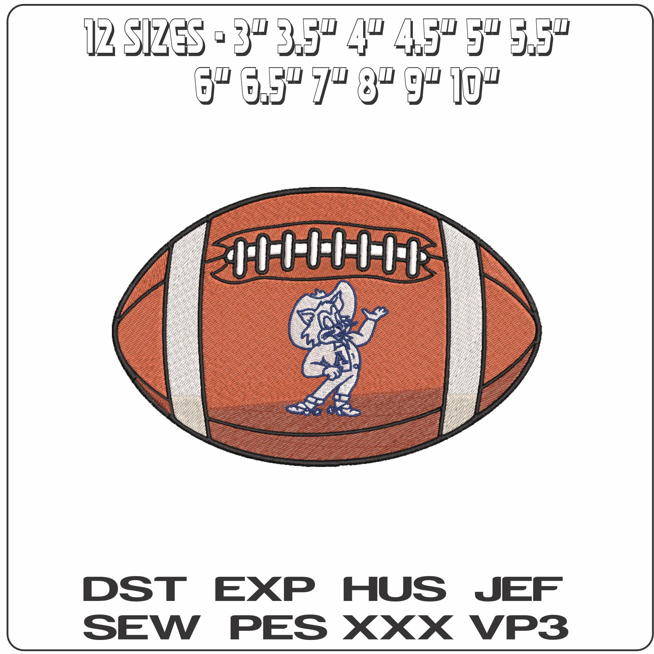 American Football Arizona Wildcats no Background College   - Elegant embroidery design file-instant download — view 2