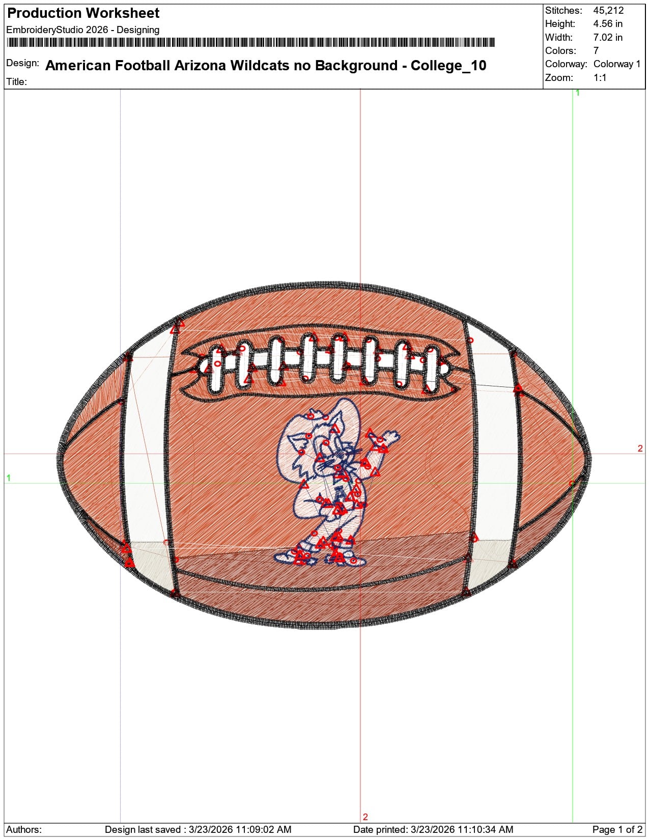 American Football Arizona Wildcats no Background College   - Elegant embroidery design file-instant download — view 3