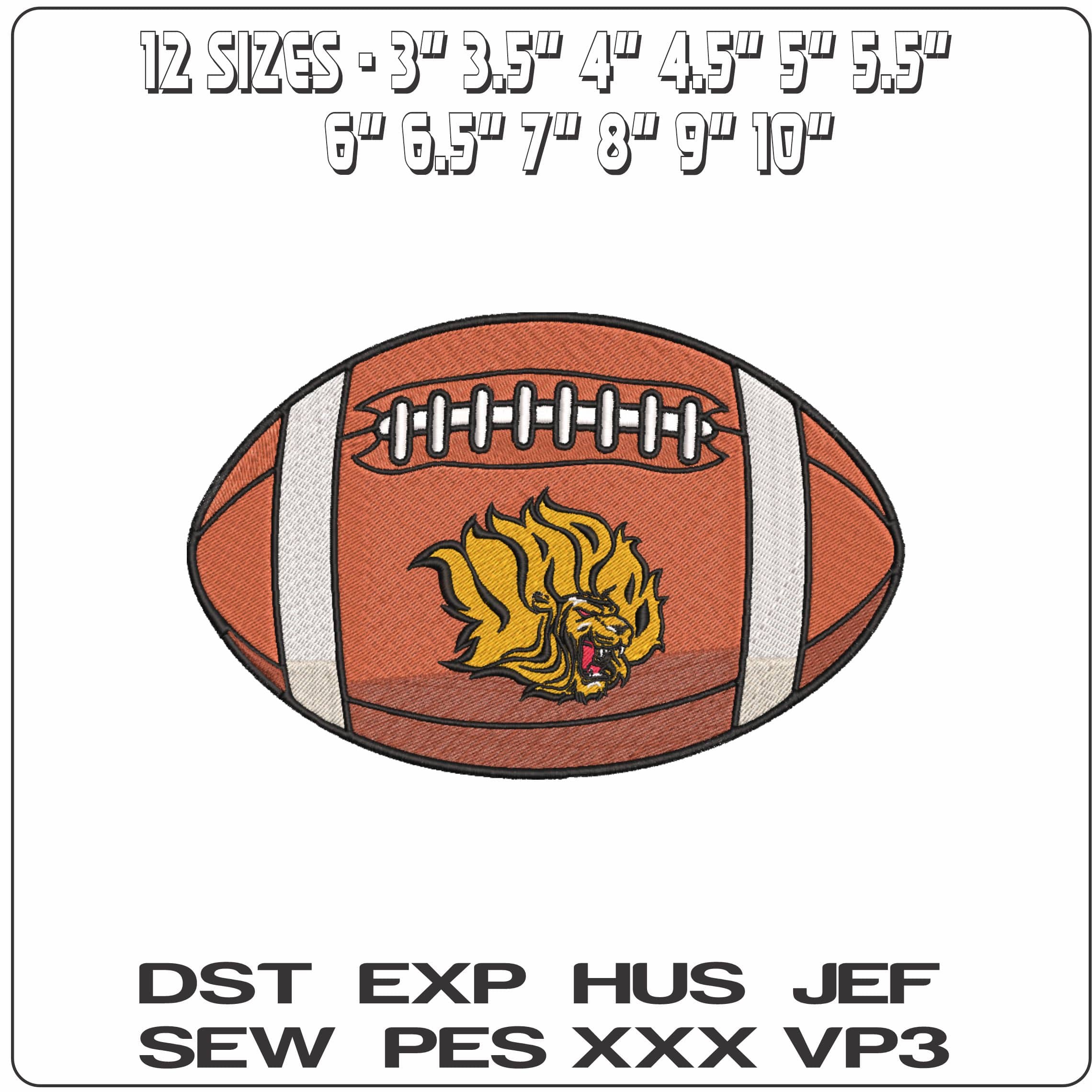 American Football Arkansas PB Golden Lions 2015  University    - Elegant embroidery design file-instant download — view 2