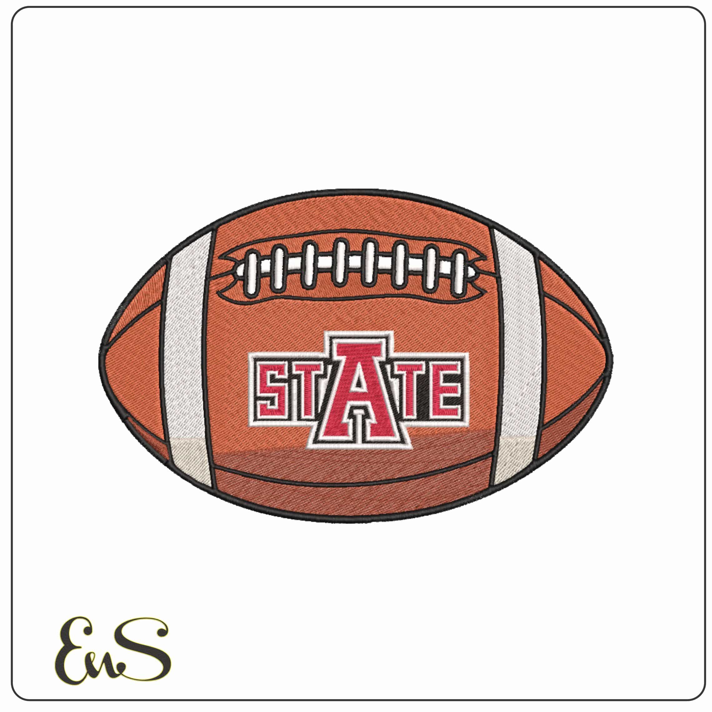 American Football Arkansas State Red Wolves College    - Elegant embroidery design file-instant download