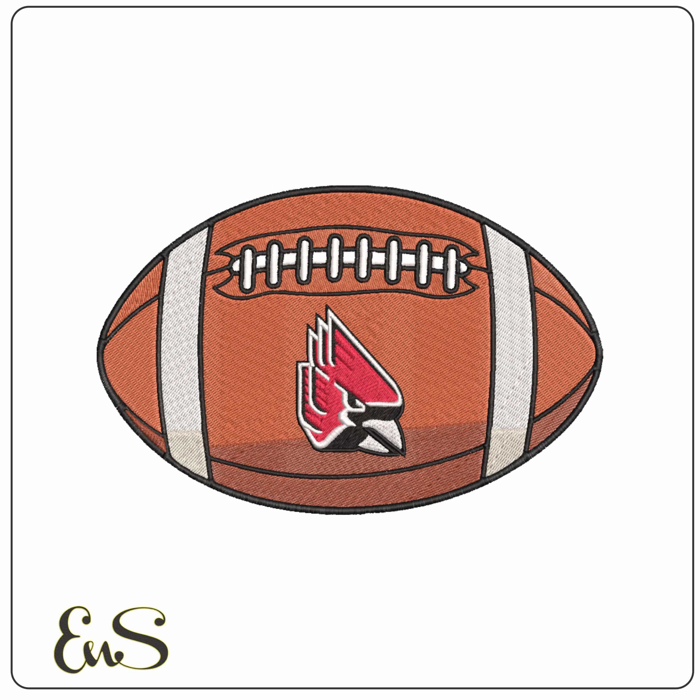 American Football Ball State Cardinals 2015 University    - Elegant embroidery design file-instant download
