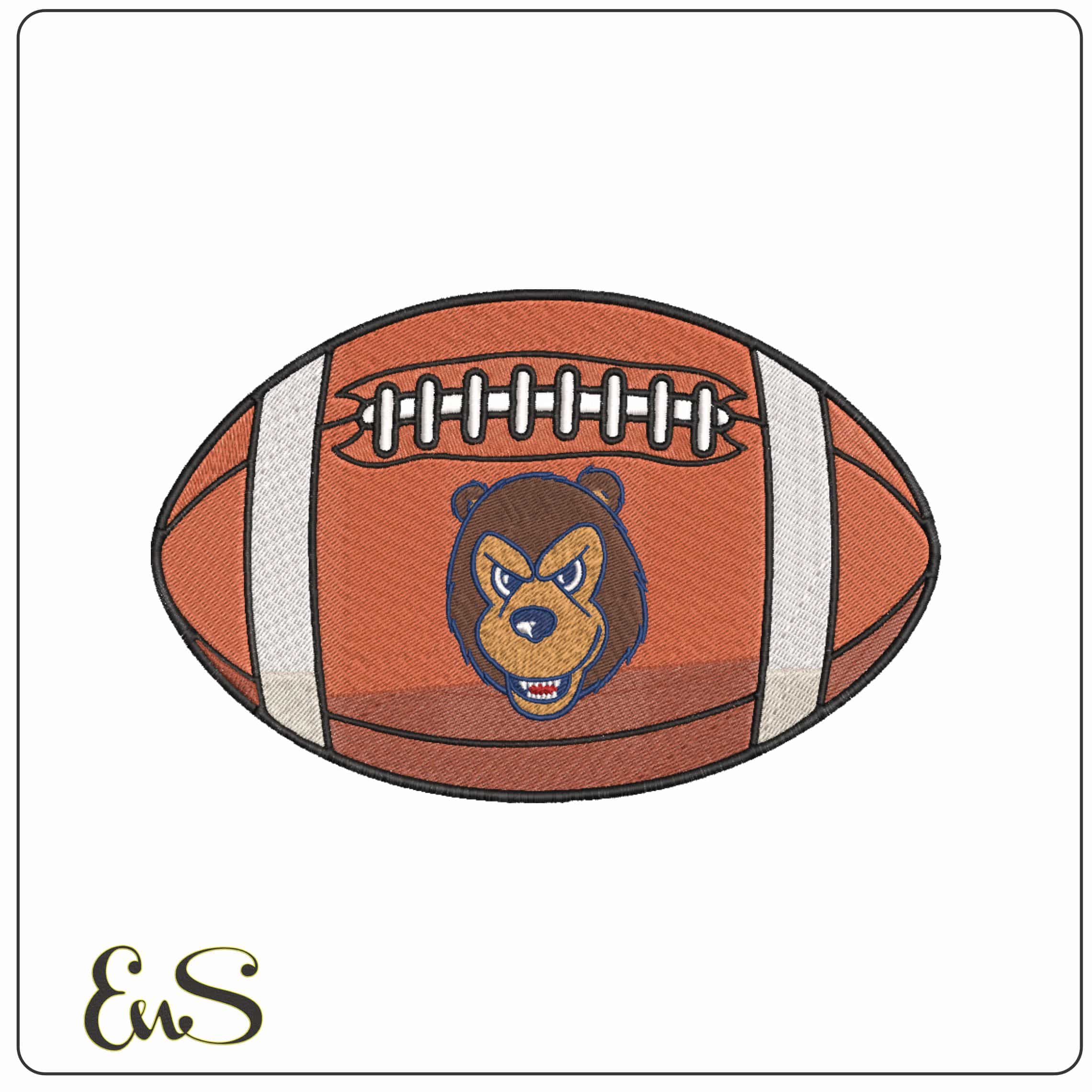 American Football Belmont Bruins Mascot  University    - Elegant embroidery design file-instant download