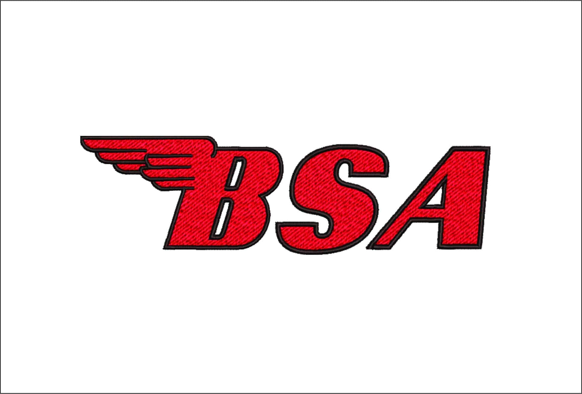 BSA Motorbike Logo embroidery design - BSA group design machine pattern Bike Company embroidery file instant download in a frame