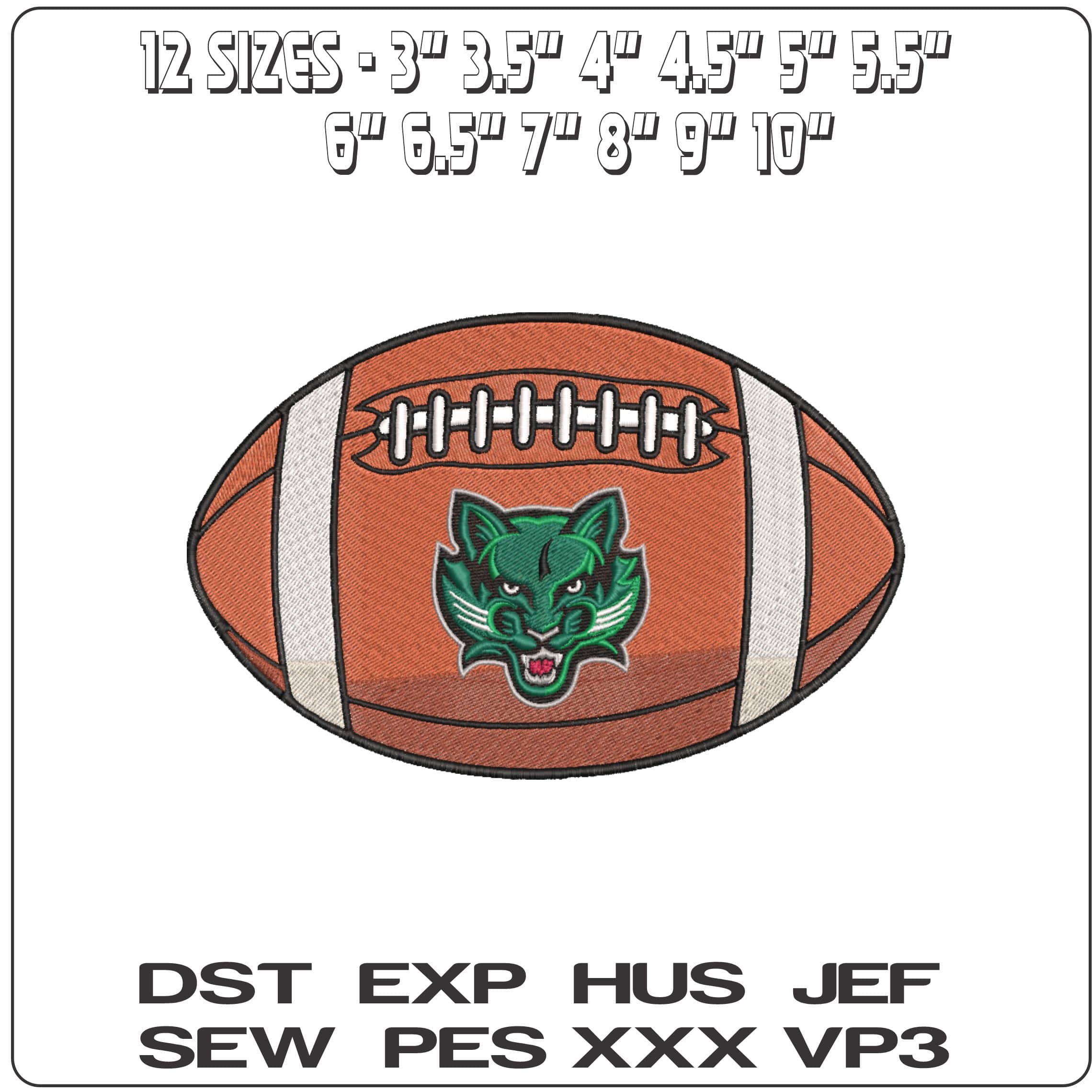 American Football Binghamton Bearcats Alternative University    - Elegant embroidery design file-instant download — view 2