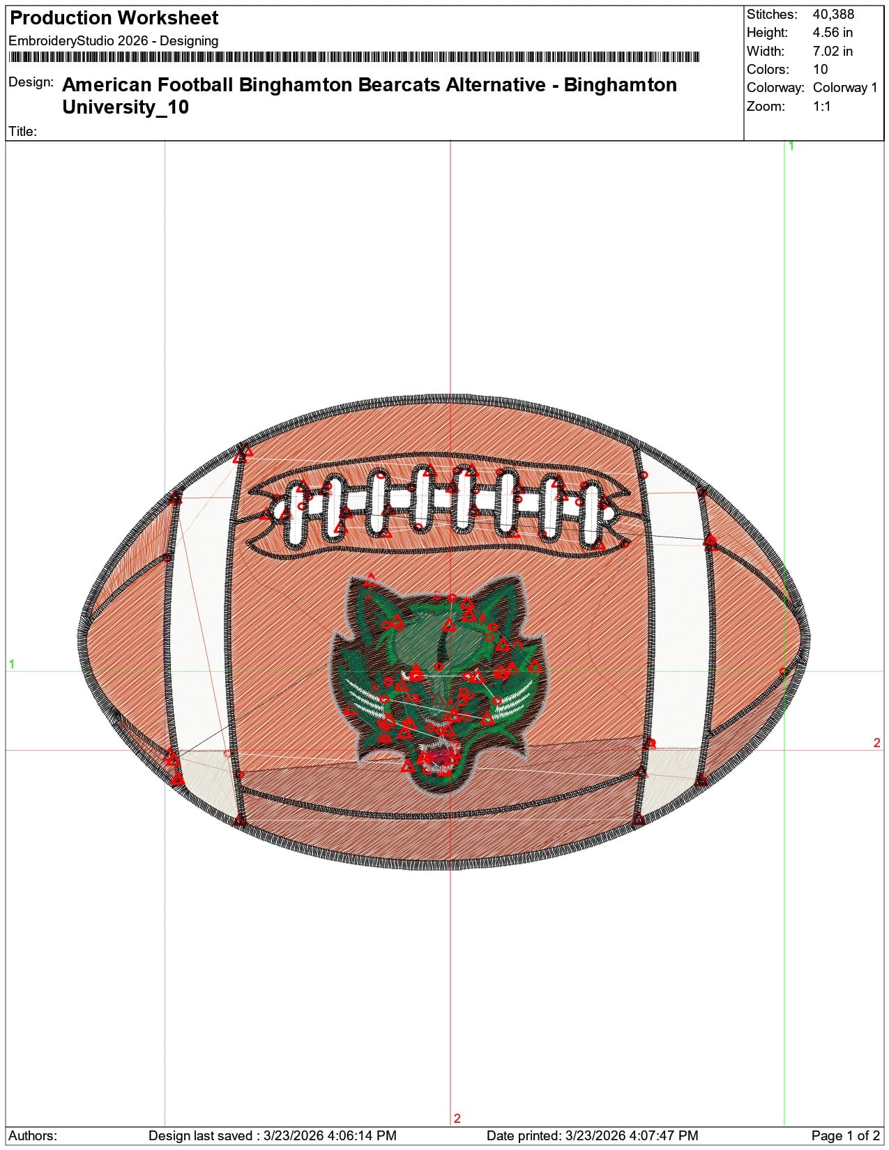 American Football Binghamton Bearcats Alternative University    - Elegant embroidery design file-instant download — view 3