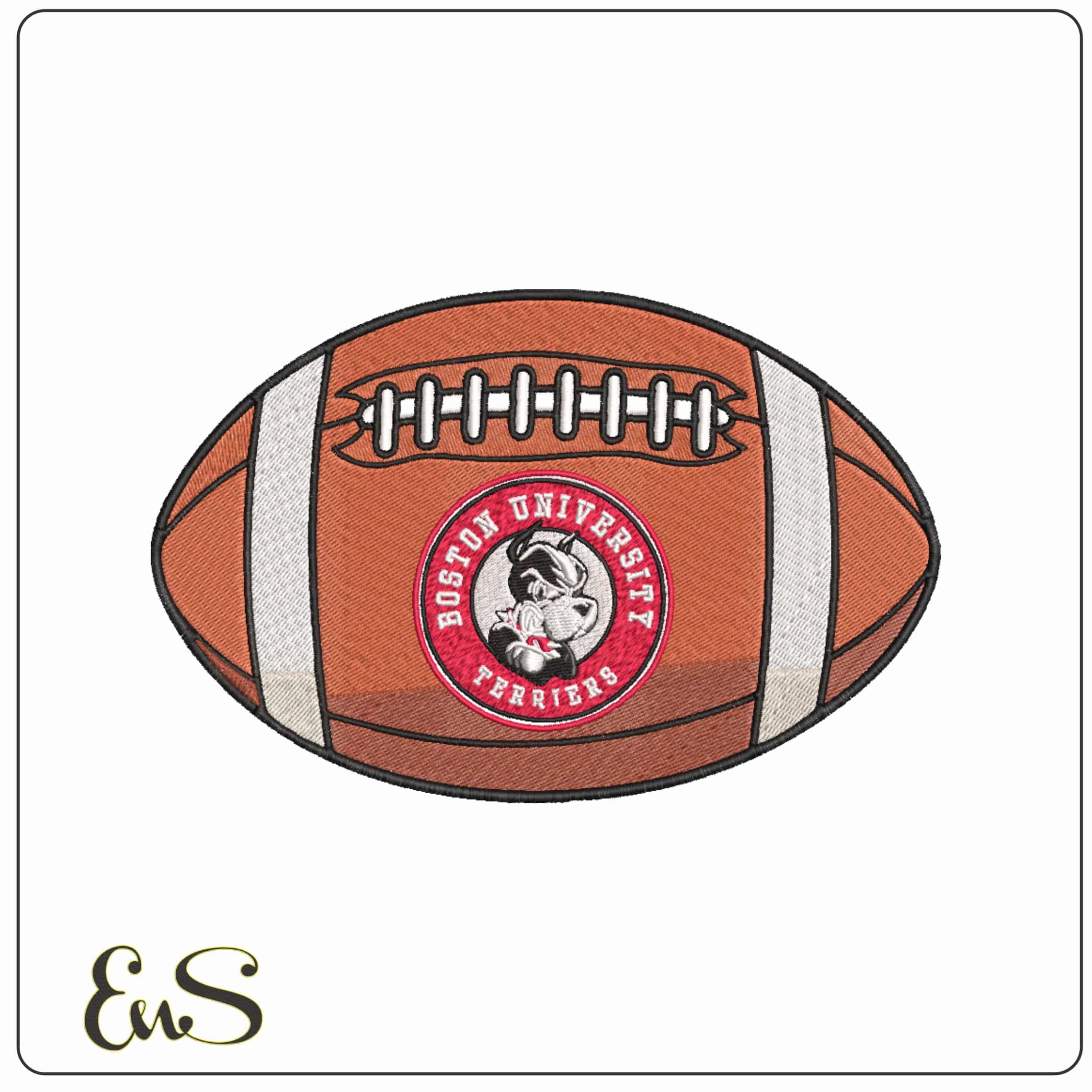 American Football Boston University Terriers Emblem    - Elegant embroidery design file-instant download