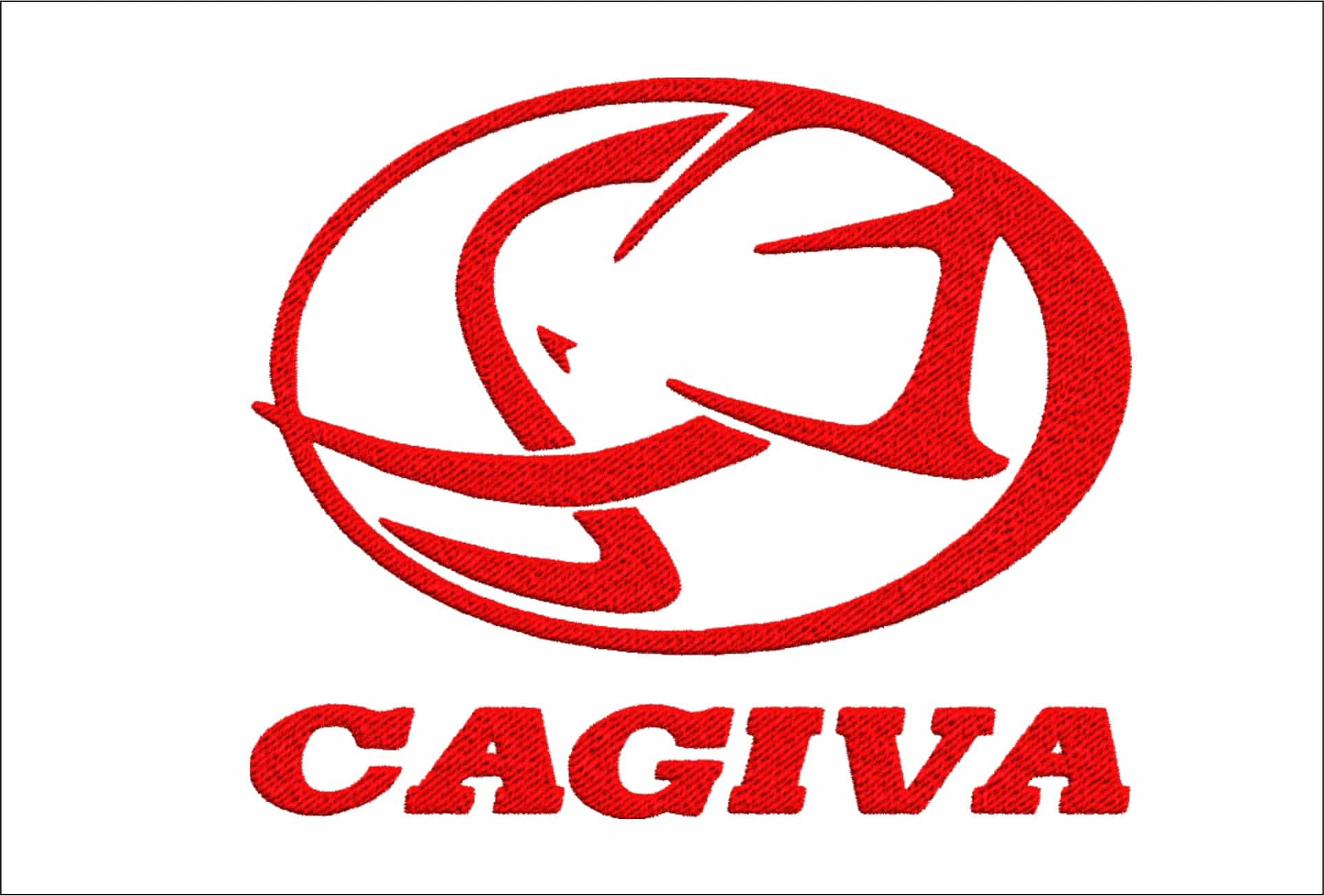 Cagiva Motorbike Logo embroidery design - Spanish group design machine pattern Bike Company embroidery file instant download in a frame