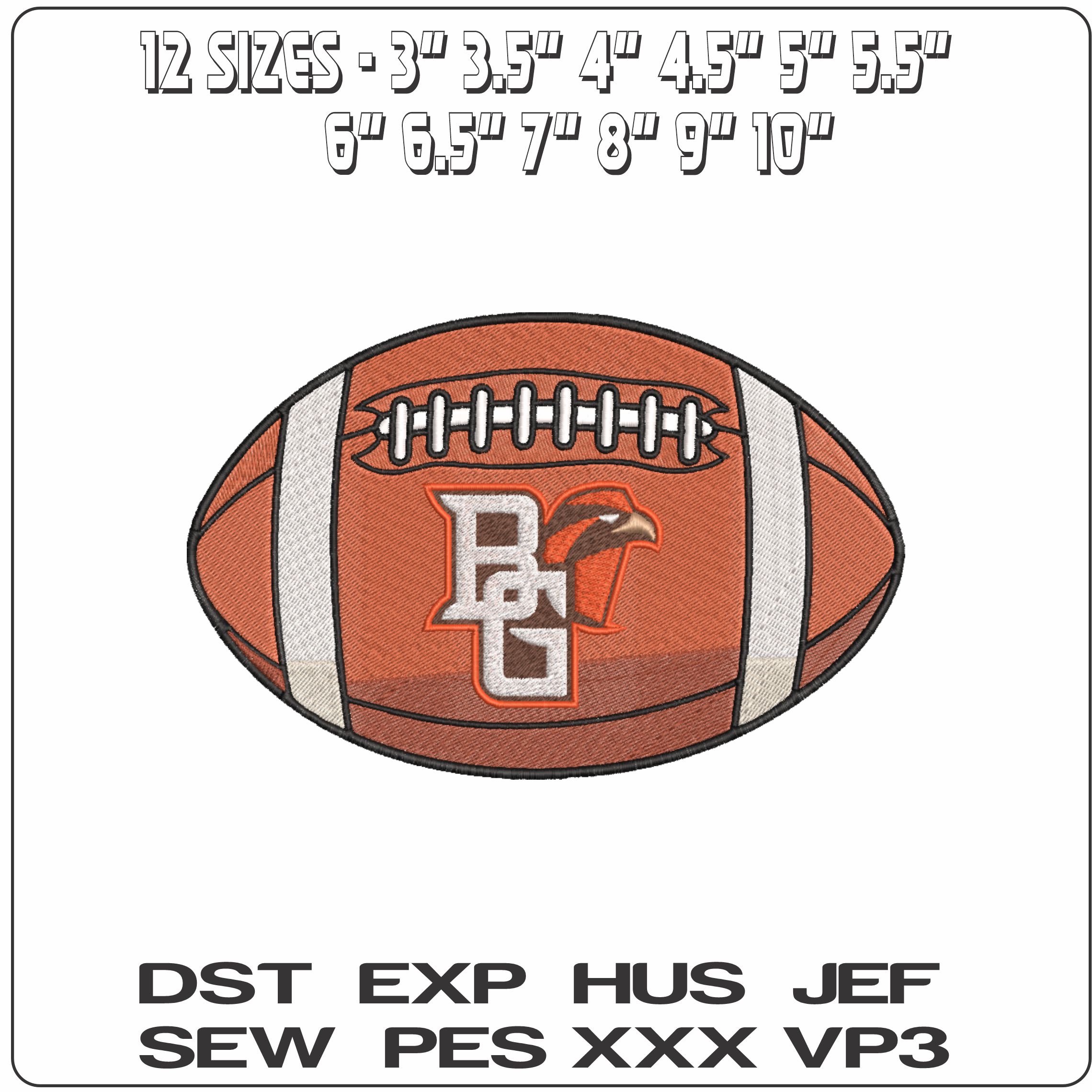 American Football Bowling Green Falcons 2007 State University    - Elegant embroidery design file-instant download — view 2