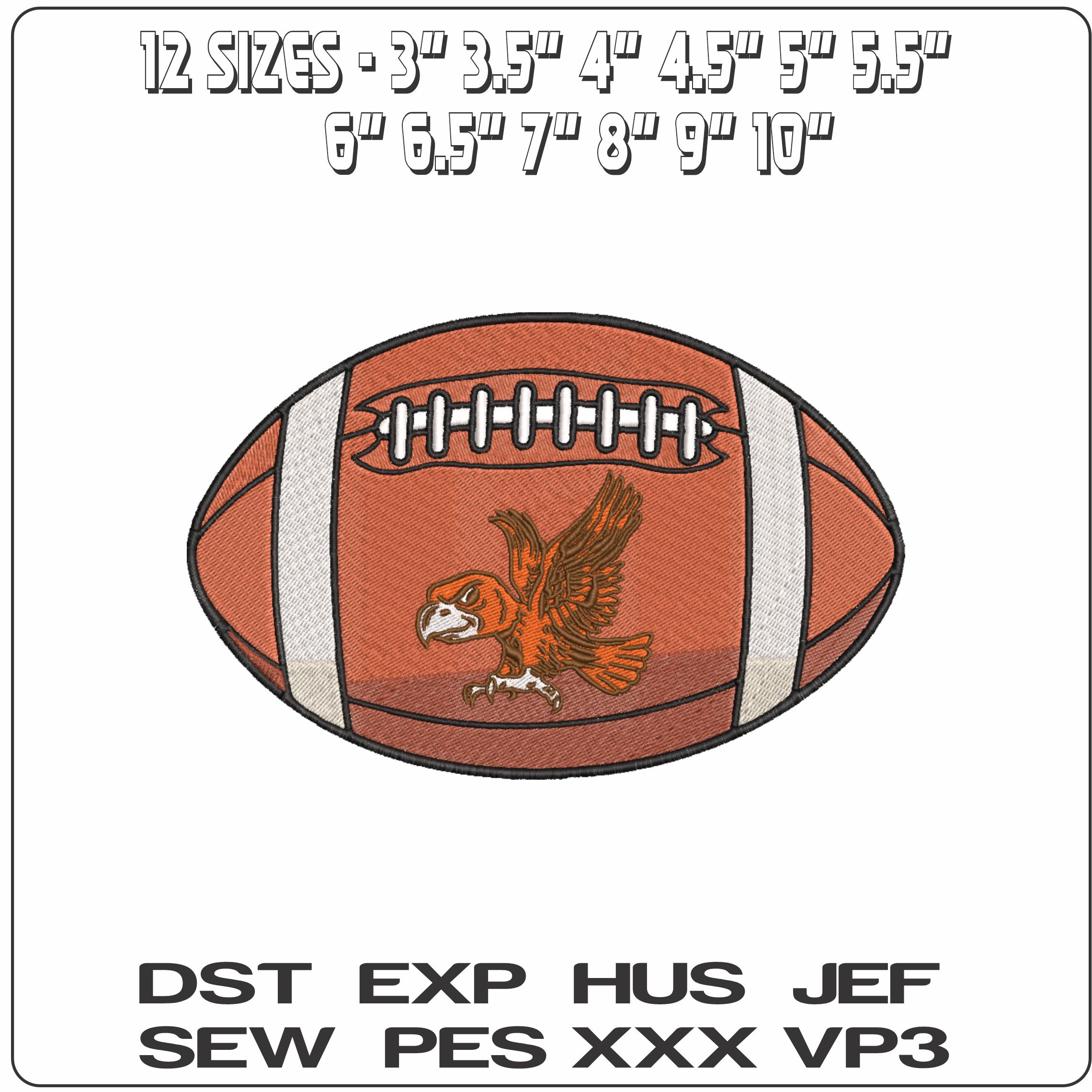 American Football Bowling Green Falcons Mascot 1964 to 1976    - Elegant embroidery design file-instant download — view 2