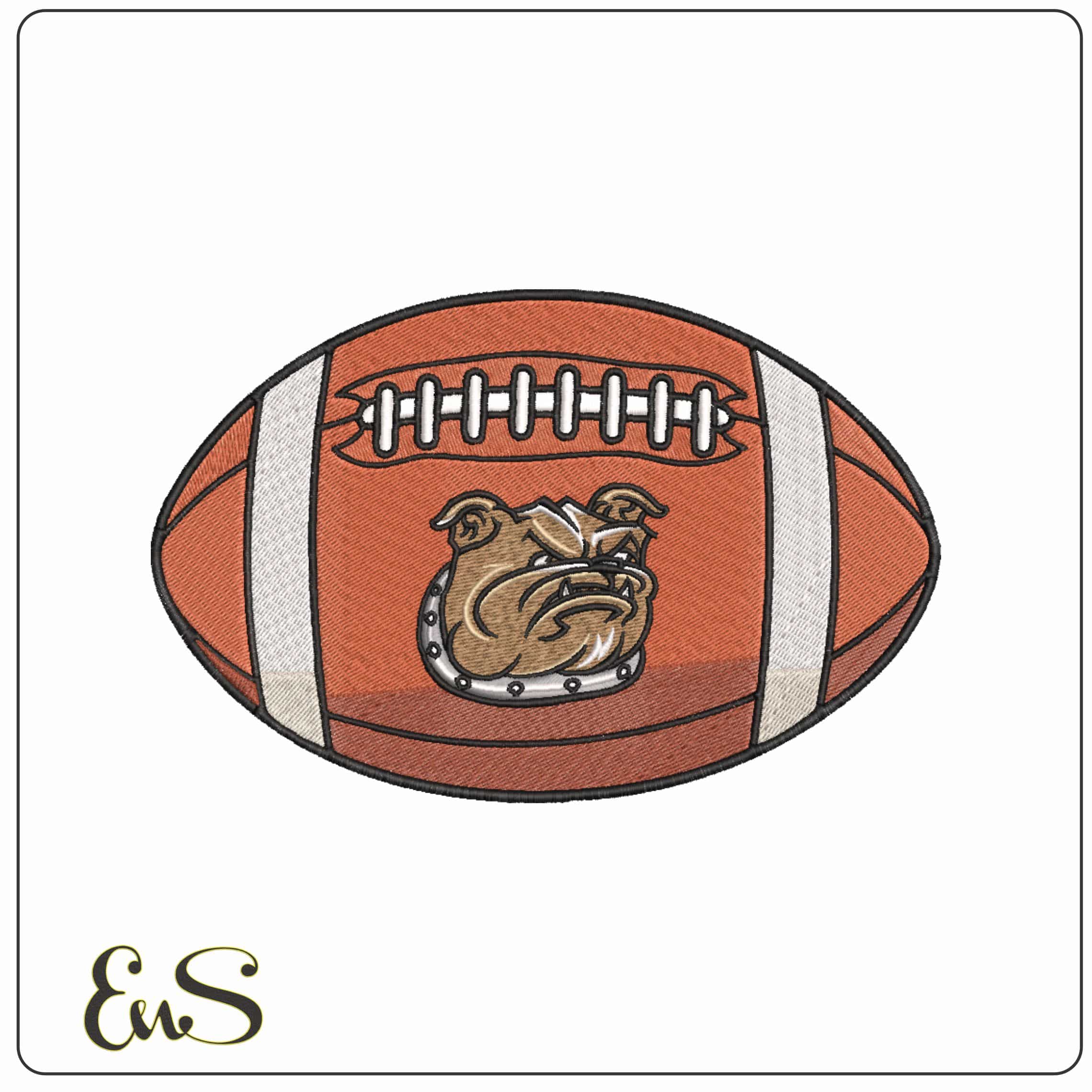American Football Bryant Bulldogs Mascot Tupper  University    - Elegant embroidery design file-instant download