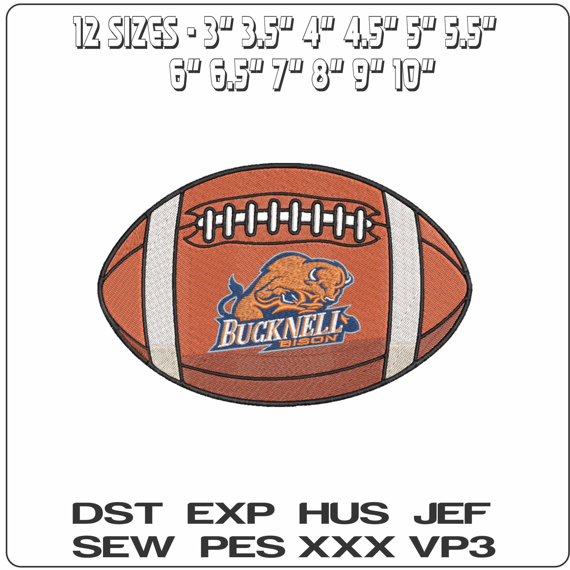 American Football Bucknell Bison 2002  University    - Elegant embroidery design file-instant download — view 2