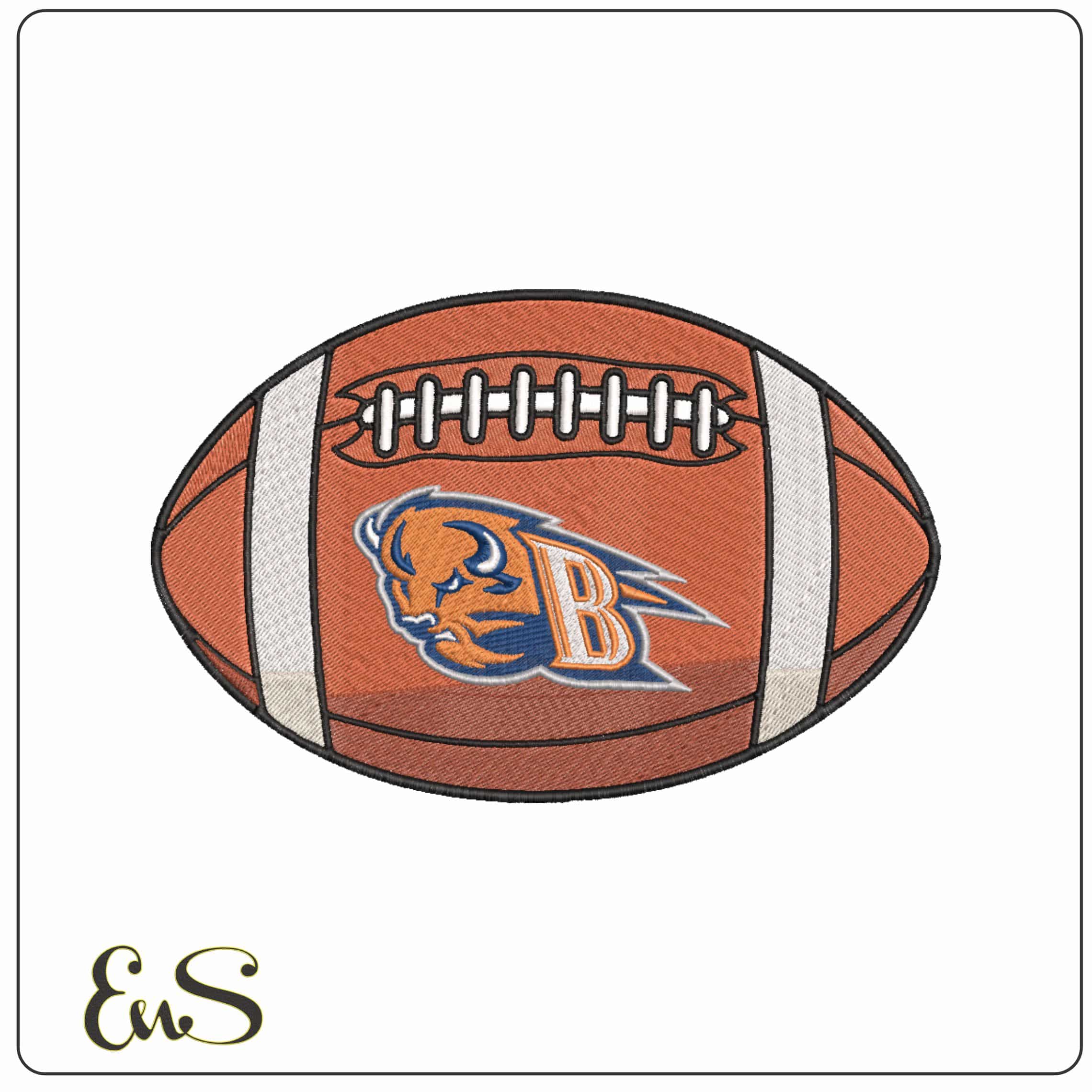 American Football Bucknell Bison B  University    - Elegant embroidery design file-instant download