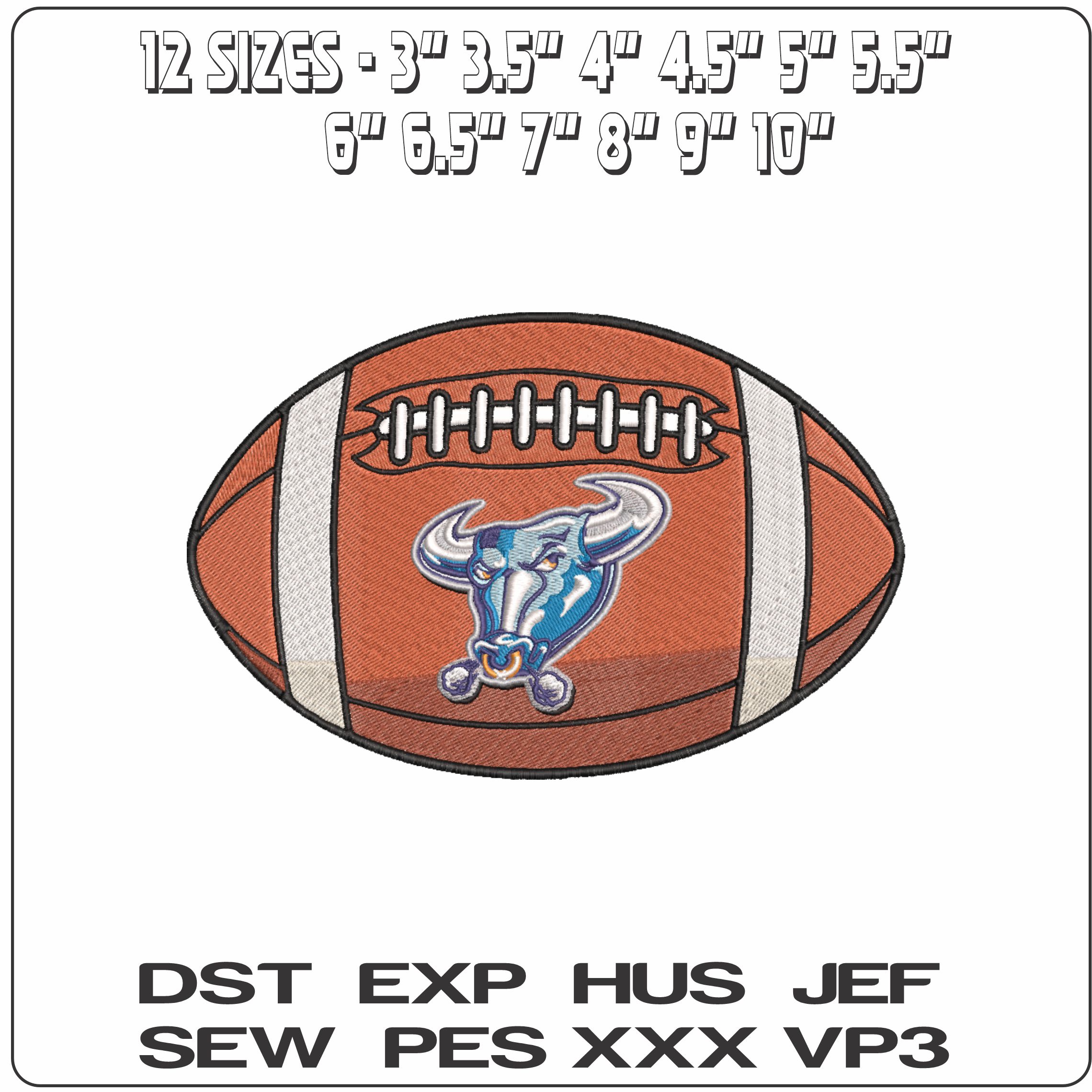 American Football Buffalo Bulls Head 1997 to 2006 University    - Elegant embroidery design file-instant download — view 2
