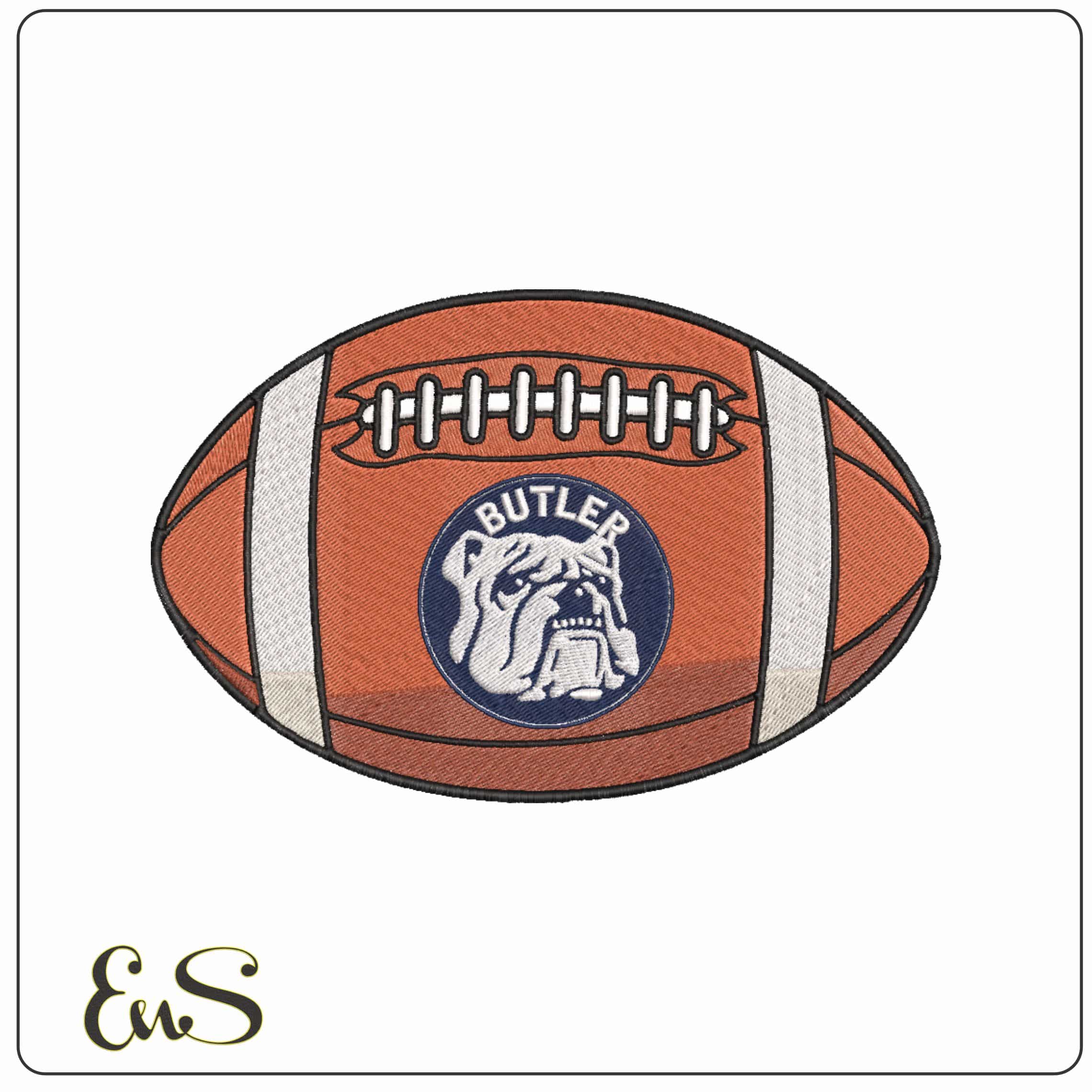 American Football Butler Bulldogs 1969 to 1985 University    - Elegant embroidery design file-instant download