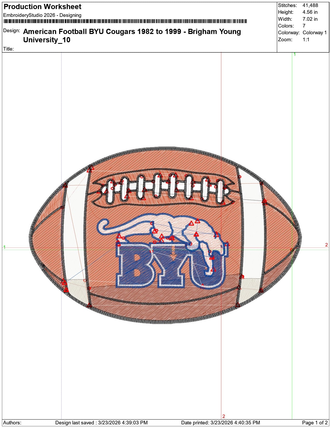 American Football BYU Cougars 1982 to 1999  University   - Elegant embroidery design file-instant download — view 3
