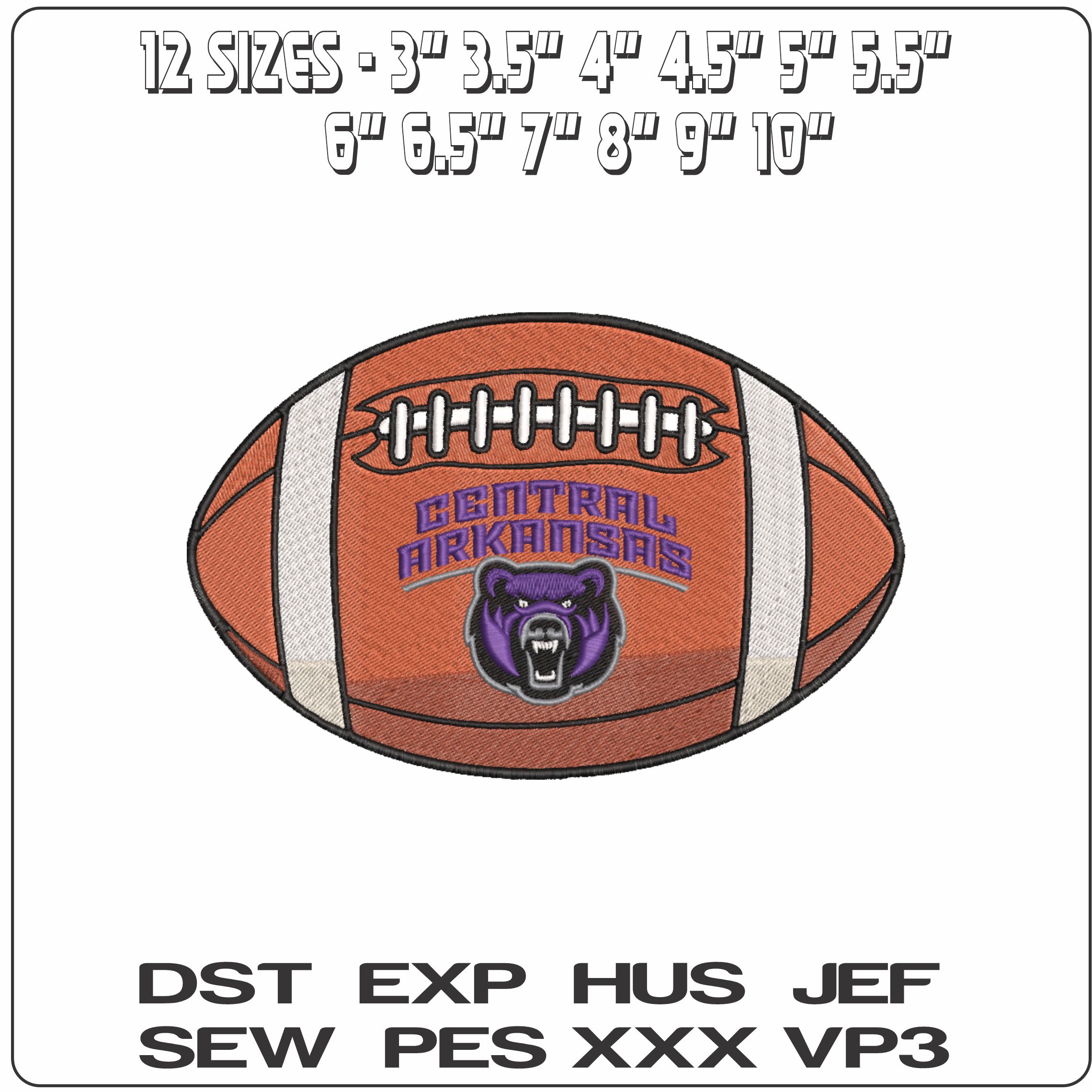 American Football Central Arkansas Bears 2017 on University   - Elegant embroidery design file-instant download — view 2