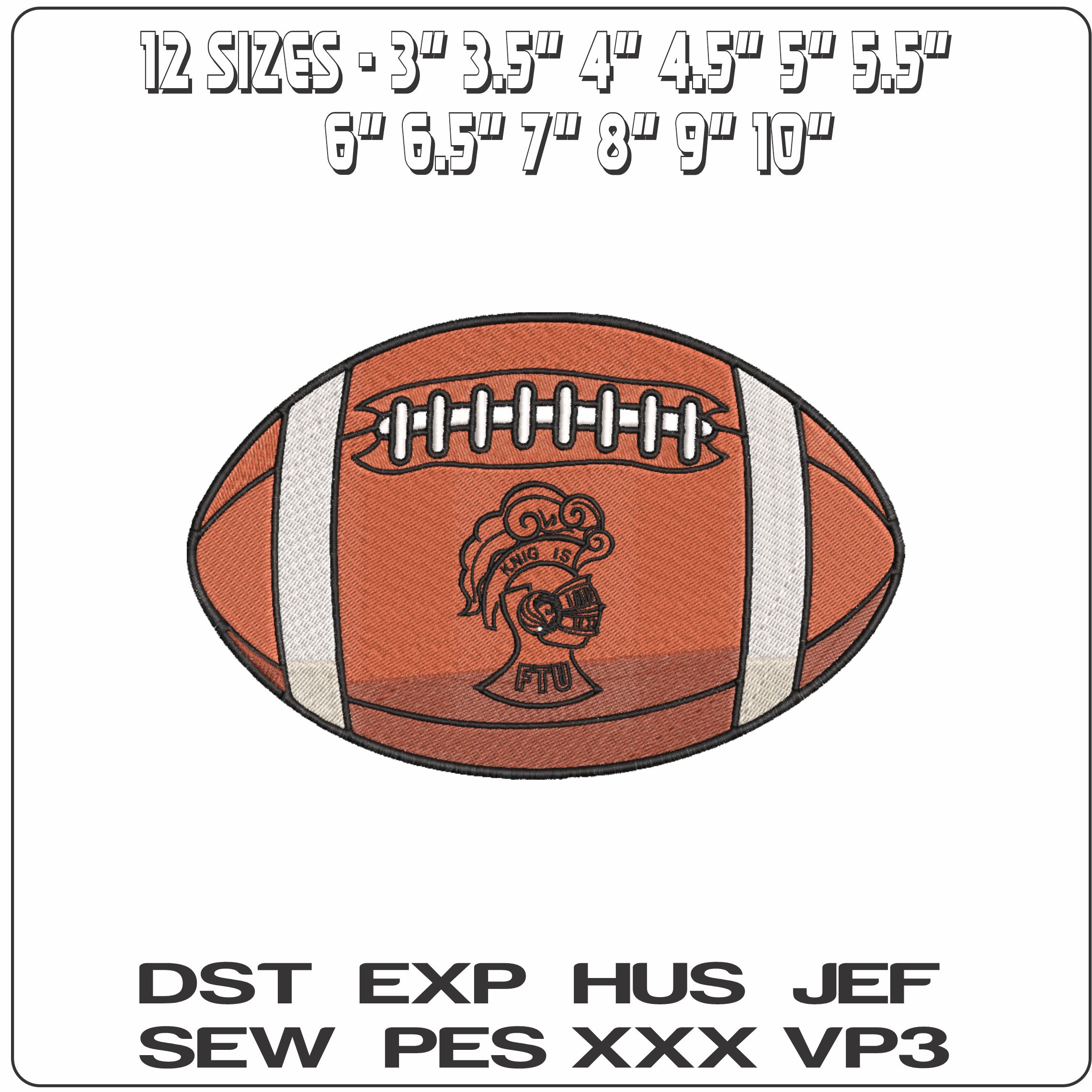 American Football Central Florida Knights 1970 to 1979 University   - Elegant embroidery design file-instant download — view 2