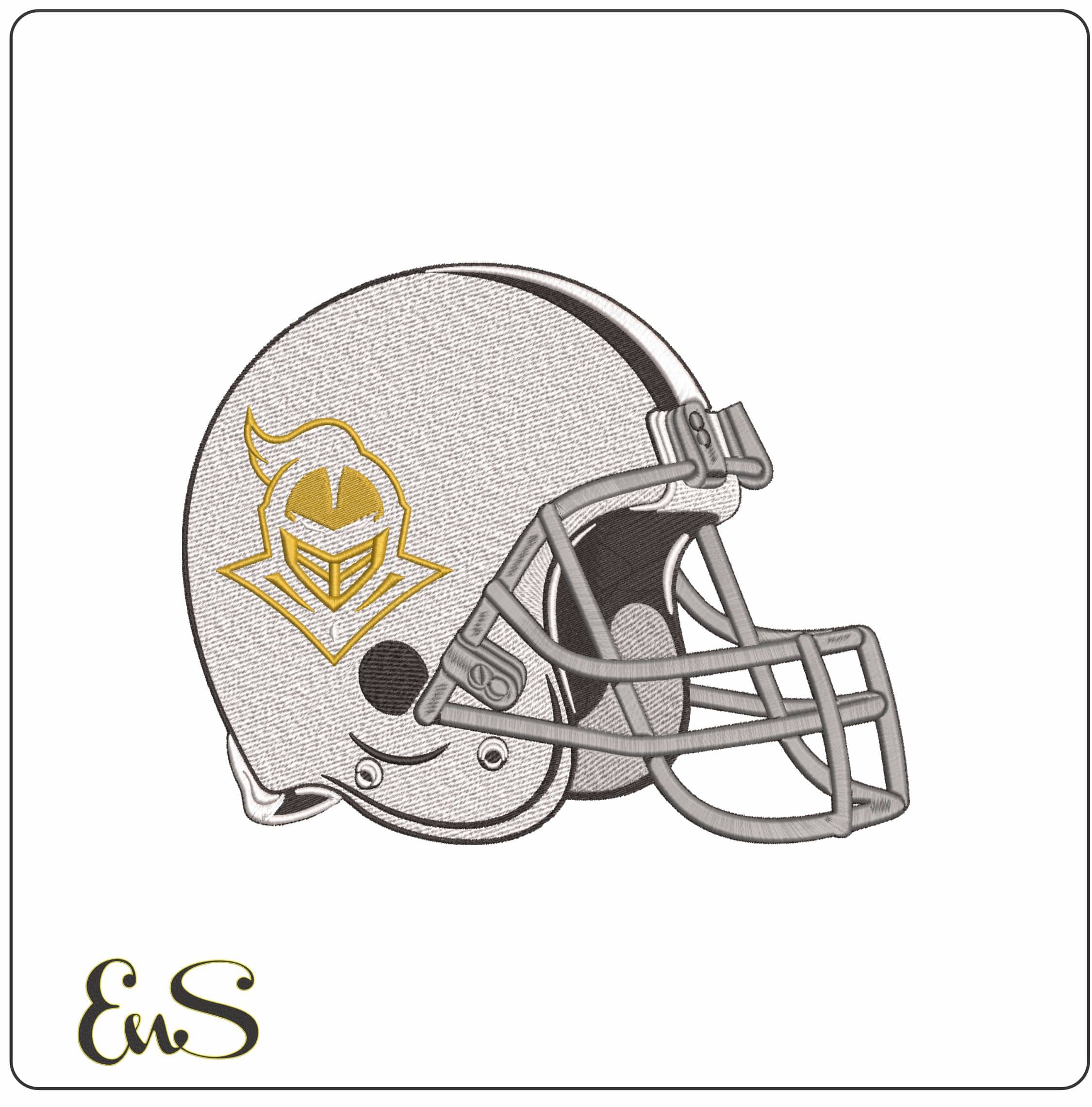 American Football Helmet Central Florida Knights  Mask University   - Elegant embroidery design file-instant download