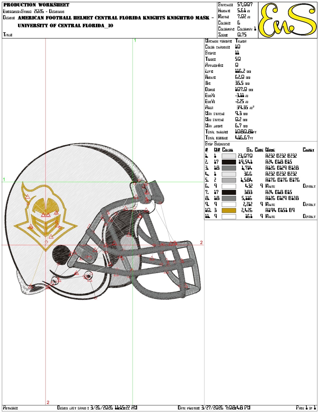 American Football Helmet Central Florida Knights  Mask University   - Elegant embroidery design file-instant download — view 3