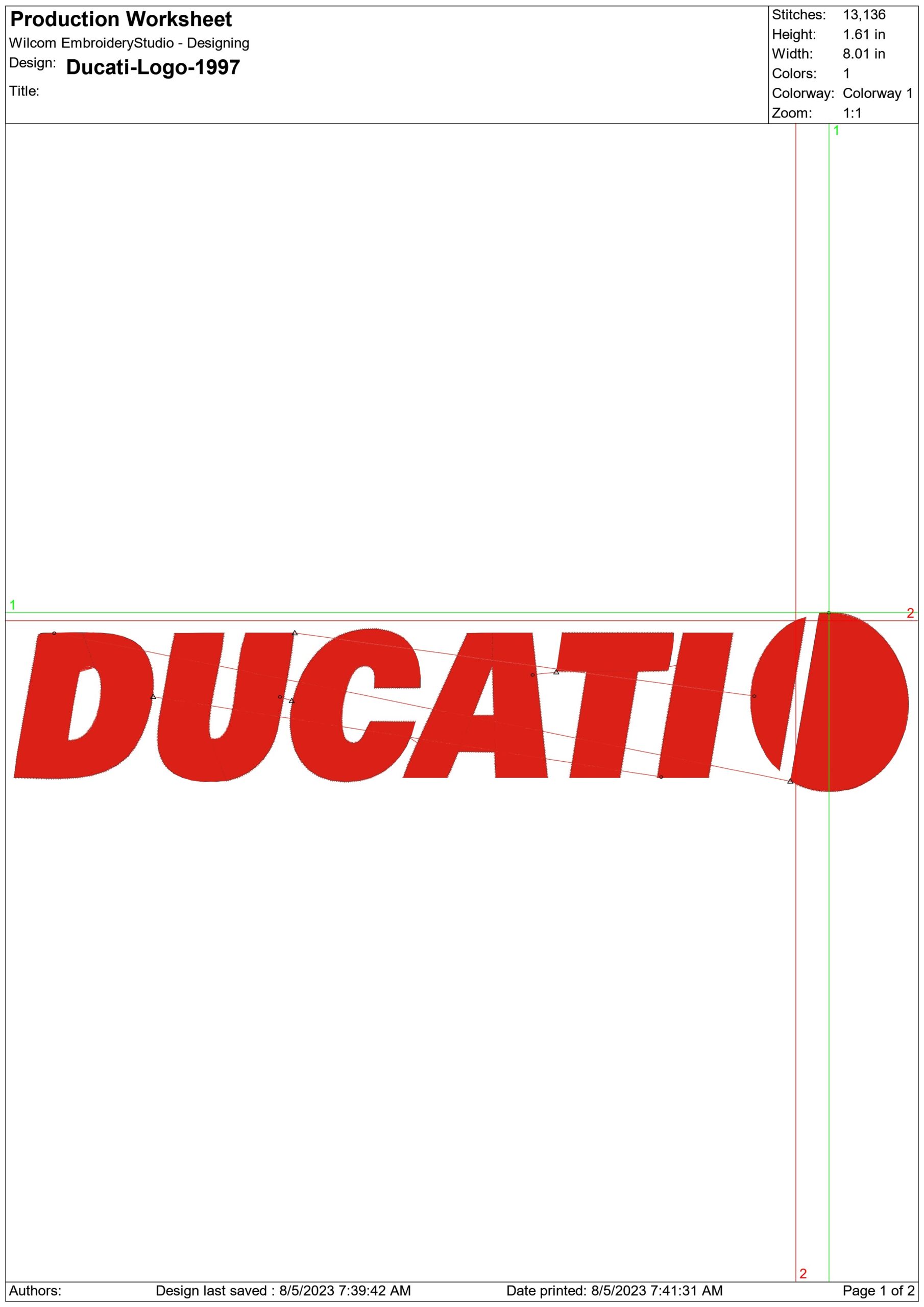 Ducati Motorbike Logo embroidery design - Fiat group design machine pattern Bike Company embroidery file instant download in a frame — view 2