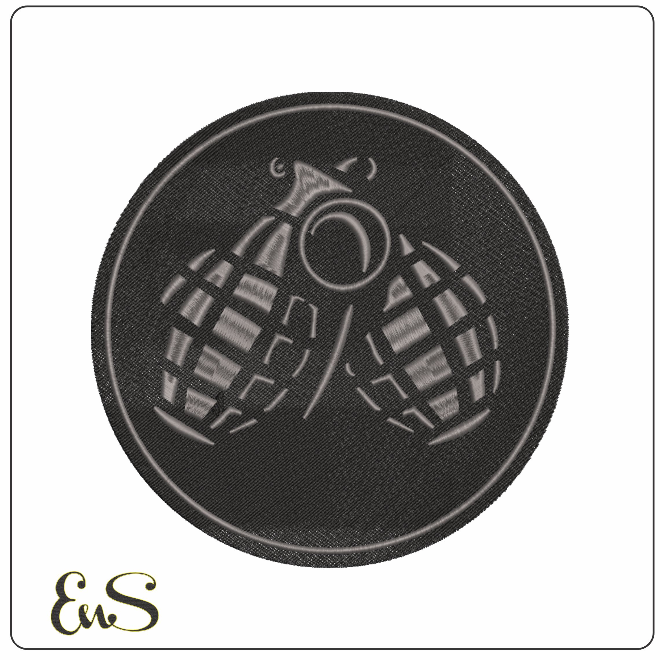Hand Grenades - Elegant embroidery design file-instant download