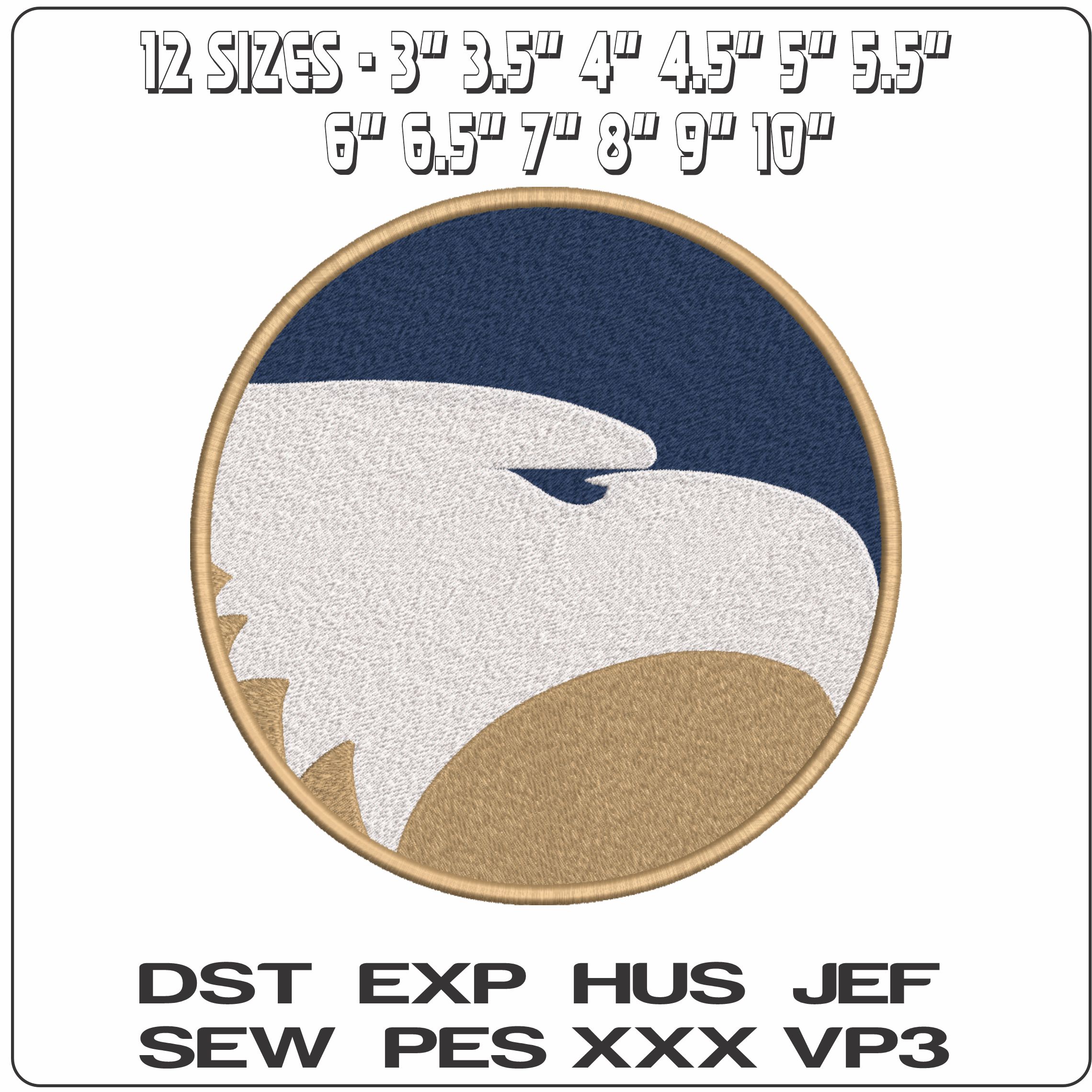 Georgia Southern Eagles 1982 1999 University College - Elegant embroidery design file-instant download — view 2