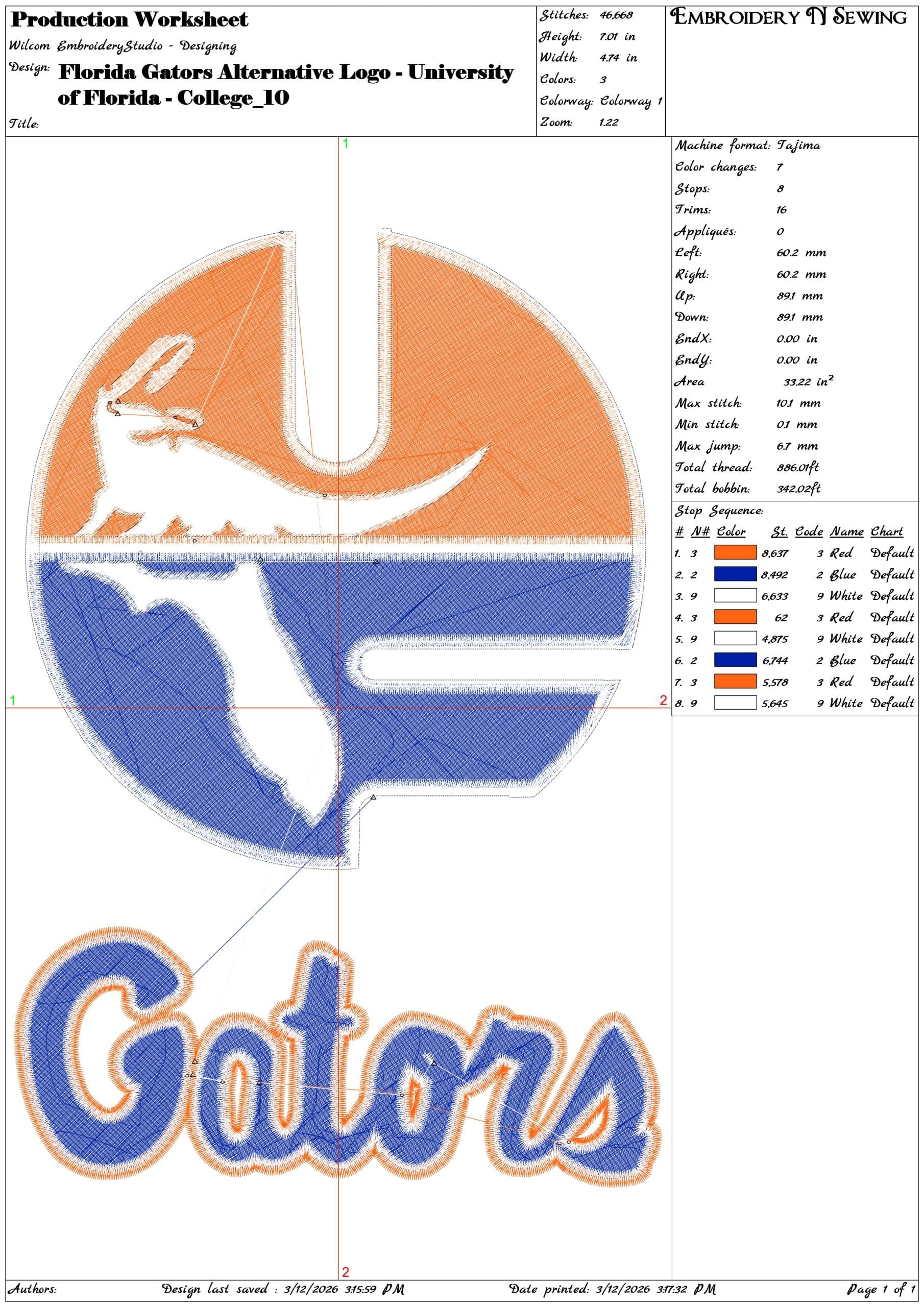Florida Gators Alternative Logo University of Florida  - Elegant embroidery design file-instant download — view 3