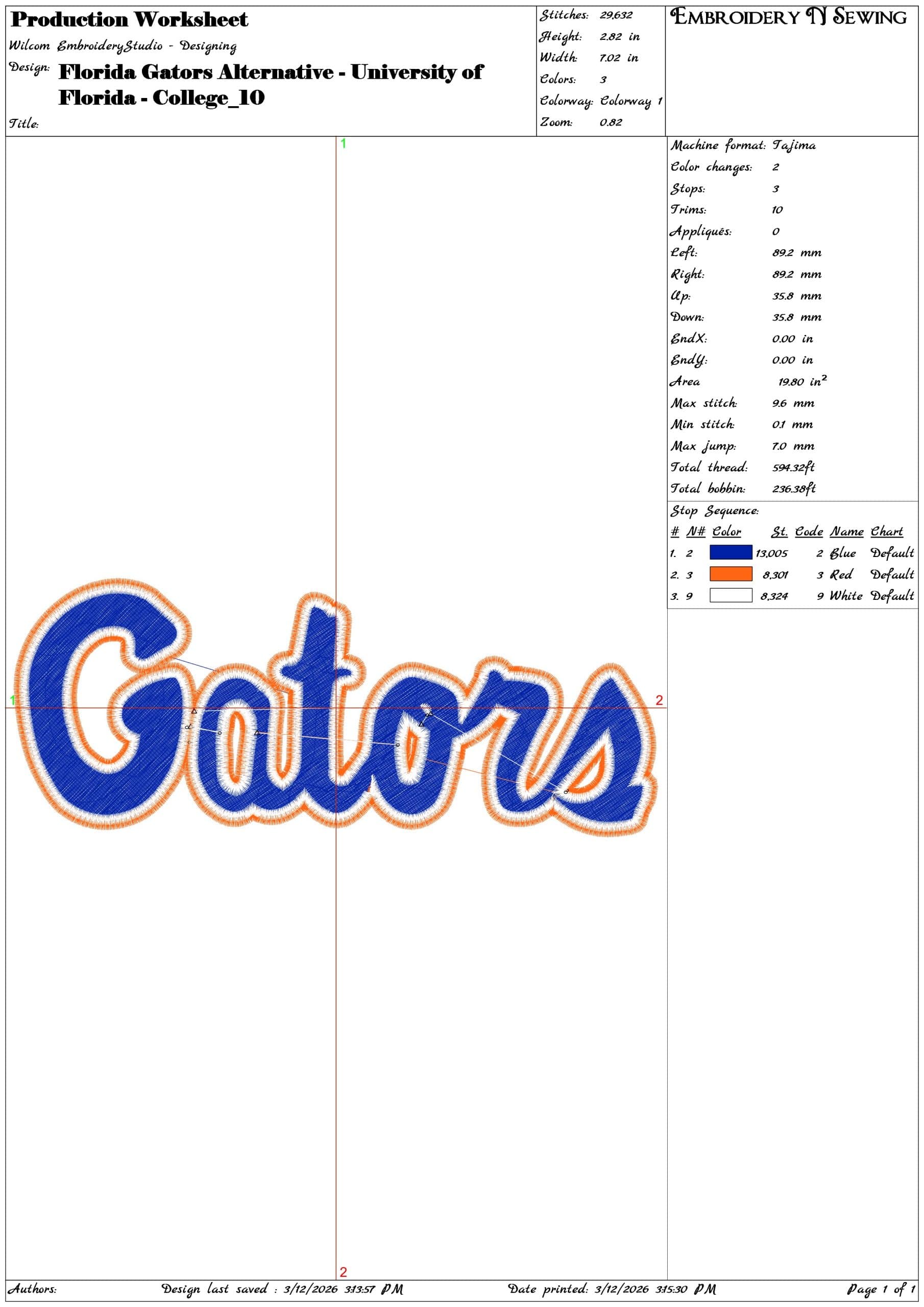 Florida Gators Alternative University of Florida  - Elegant embroidery design file-instant download — view 3