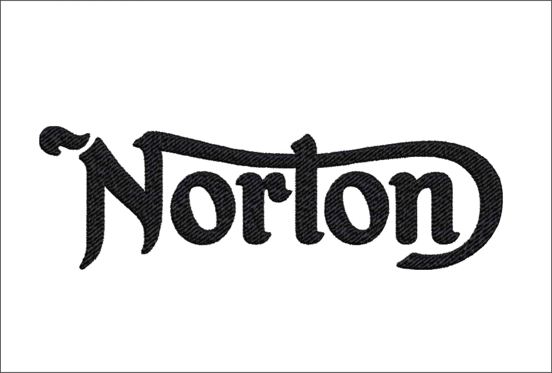 Norton Motorbike Logo embroidery design - British group design machine pattern Bike Company embroidery file instant download in a frame