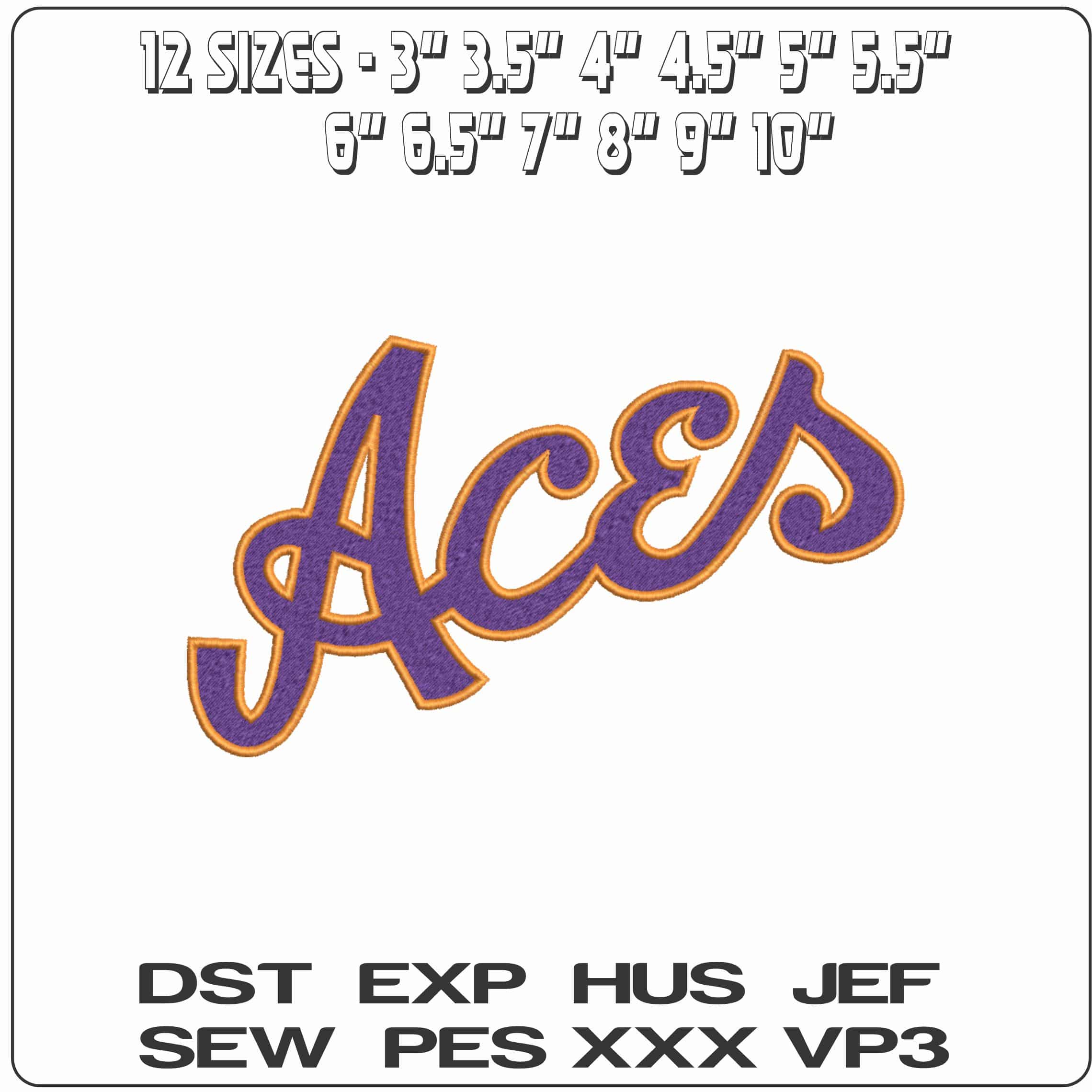 Evansville Purple Aces Alternative University of Evansville  - Elegant embroidery design file-instant download — view 2