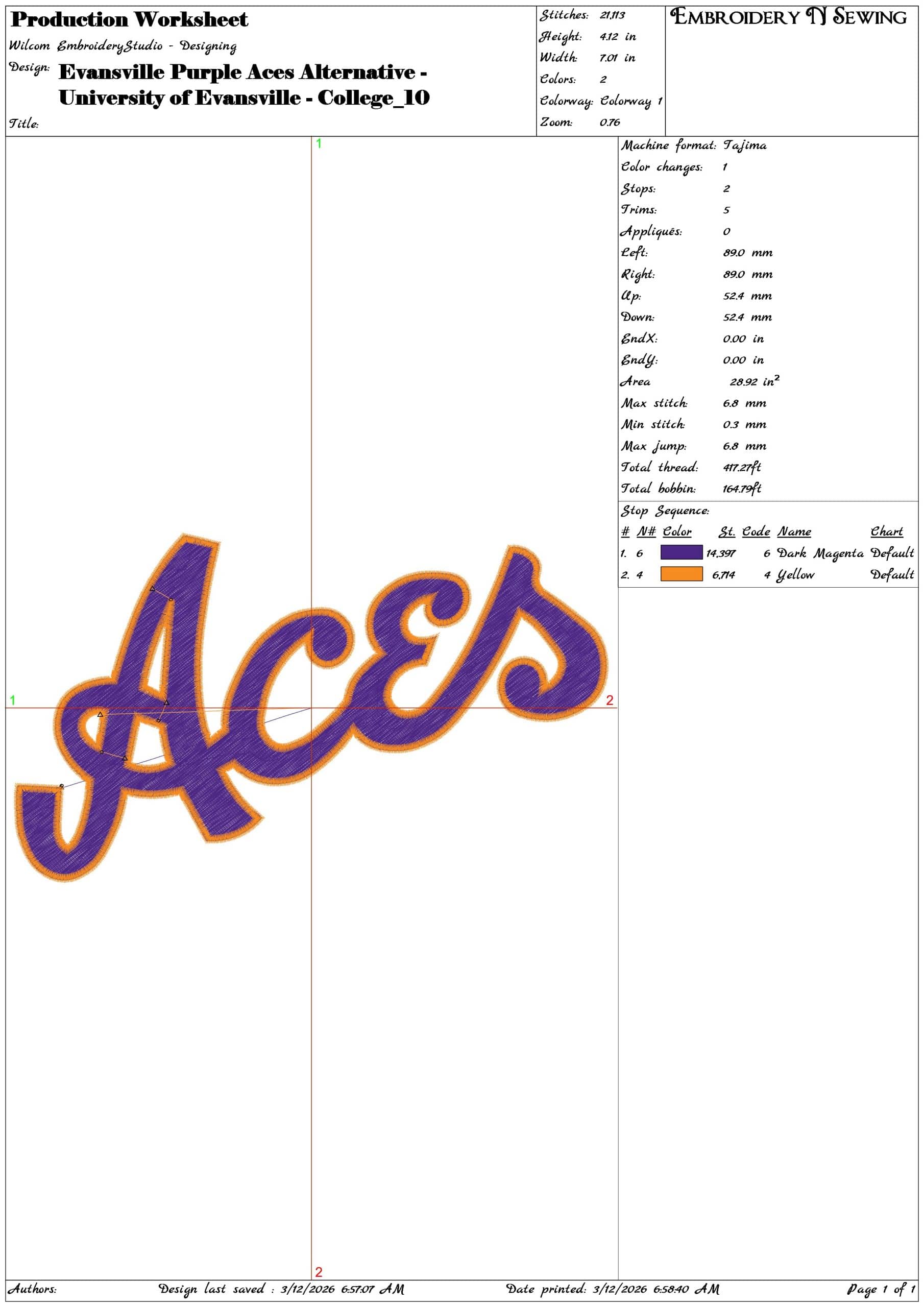 Evansville Purple Aces Alternative University of Evansville  - Elegant embroidery design file-instant download — view 3