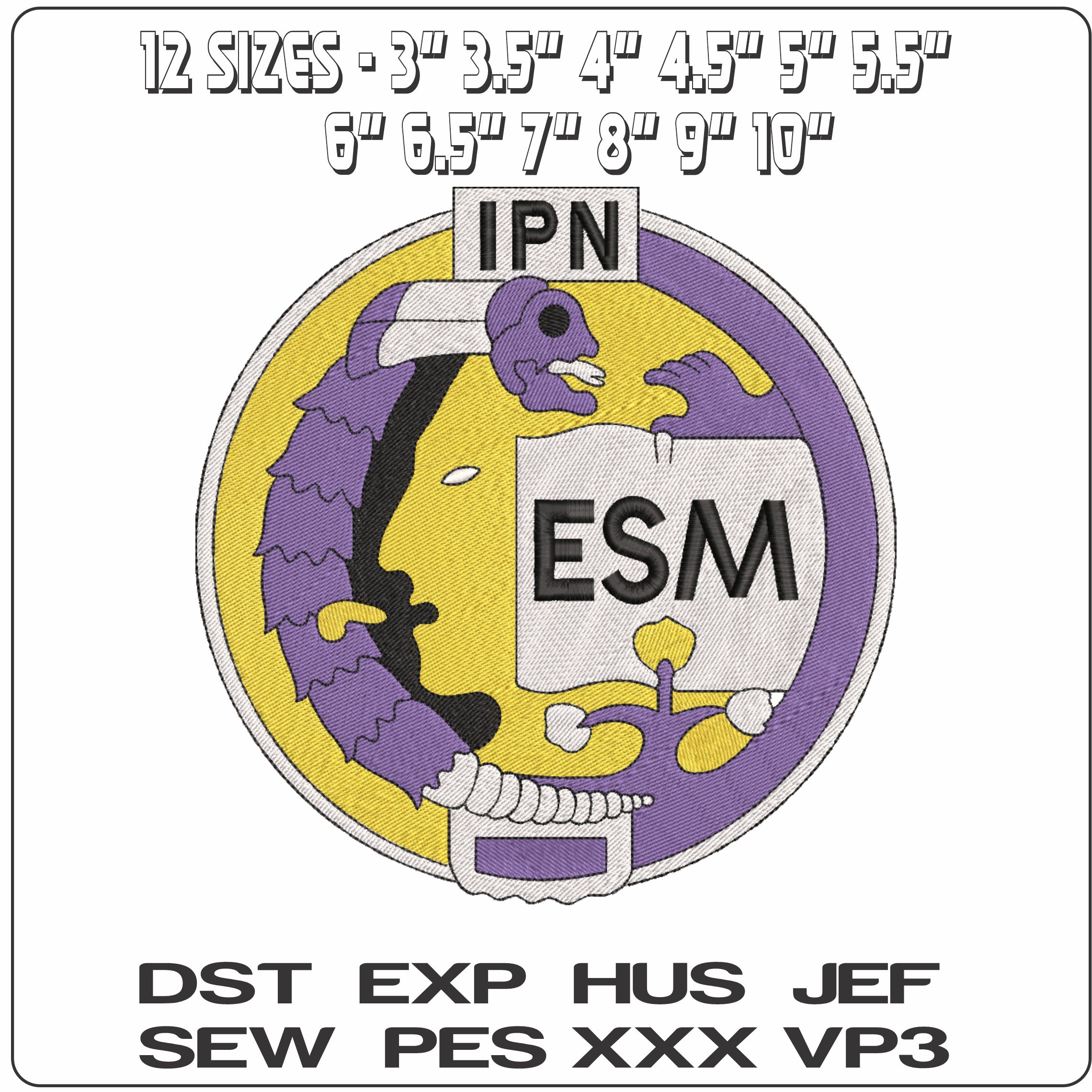 ESM Brand  - Elegant embroidery design file-instant download — view 2