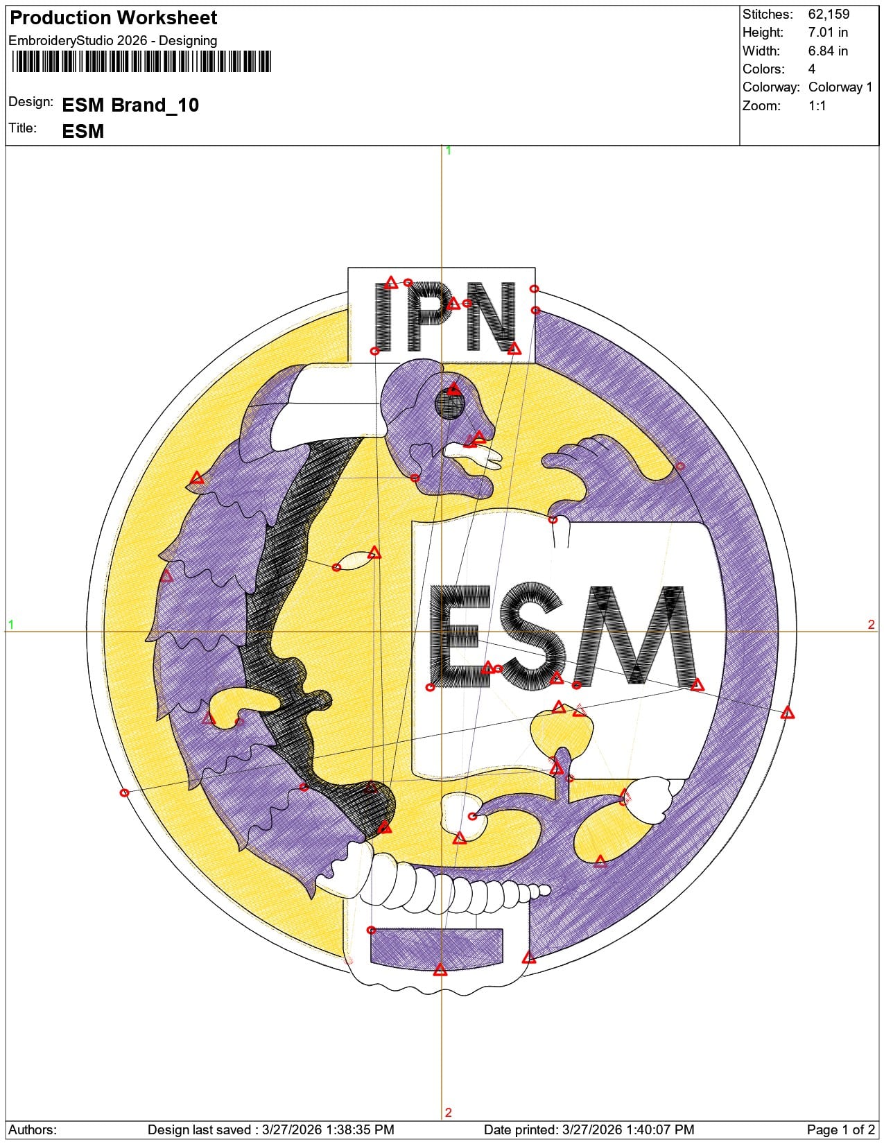 ESM Brand  - Elegant embroidery design file-instant download — view 3