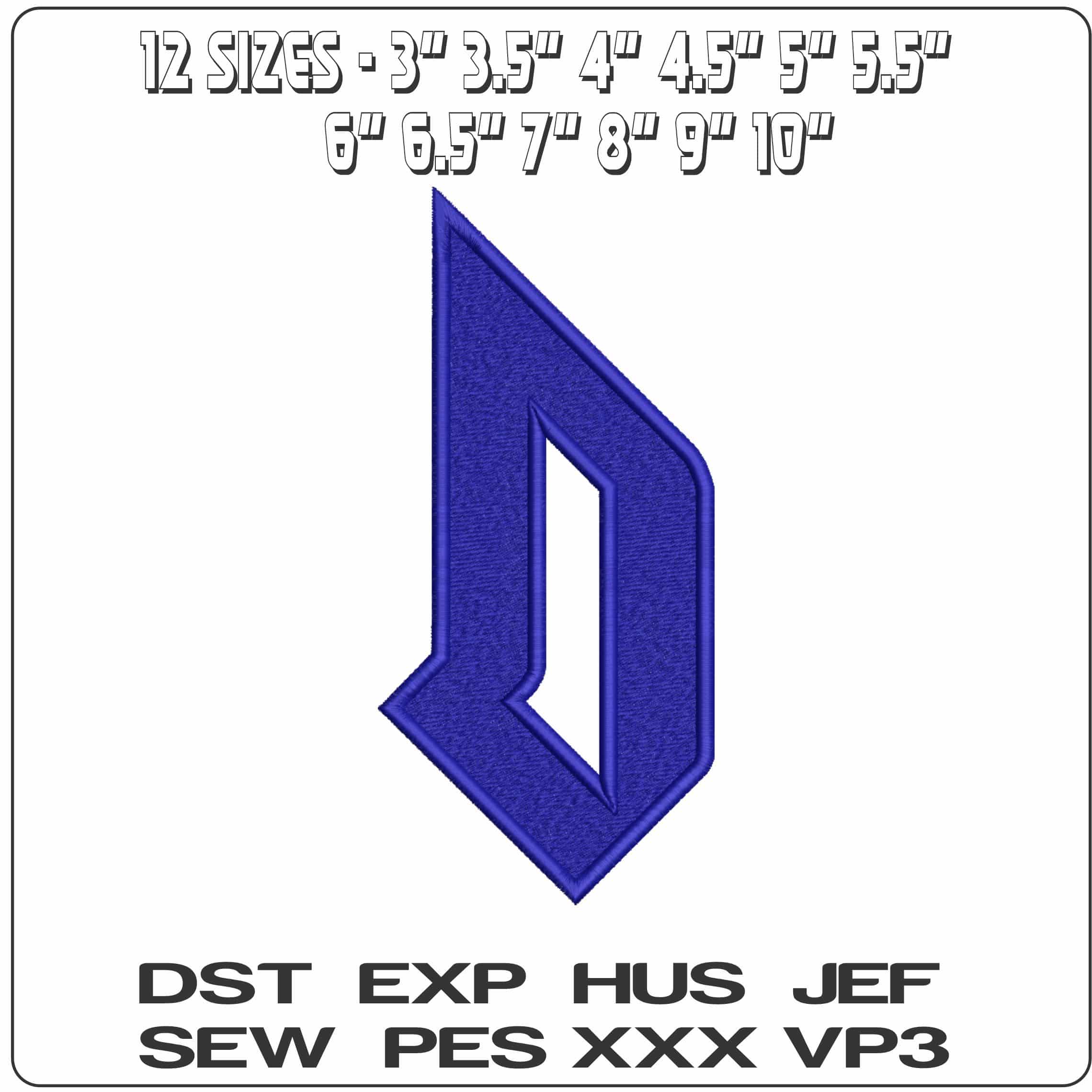 Duquesne Dukes 2019 on Duquesne University  - Elegant embroidery design file-instant download — view 2