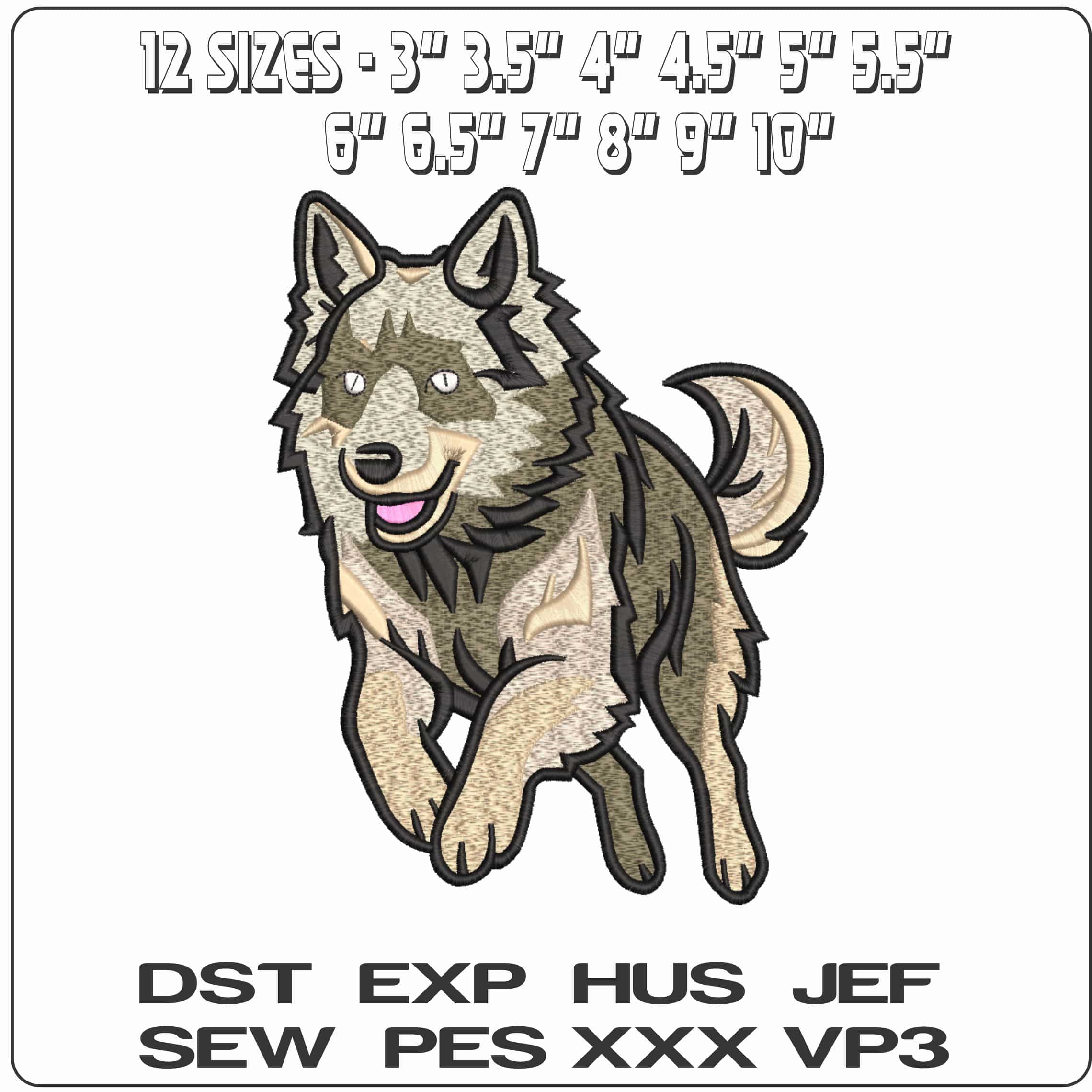 Dog Running  - Elegant embroidery design file-instant download — view 2